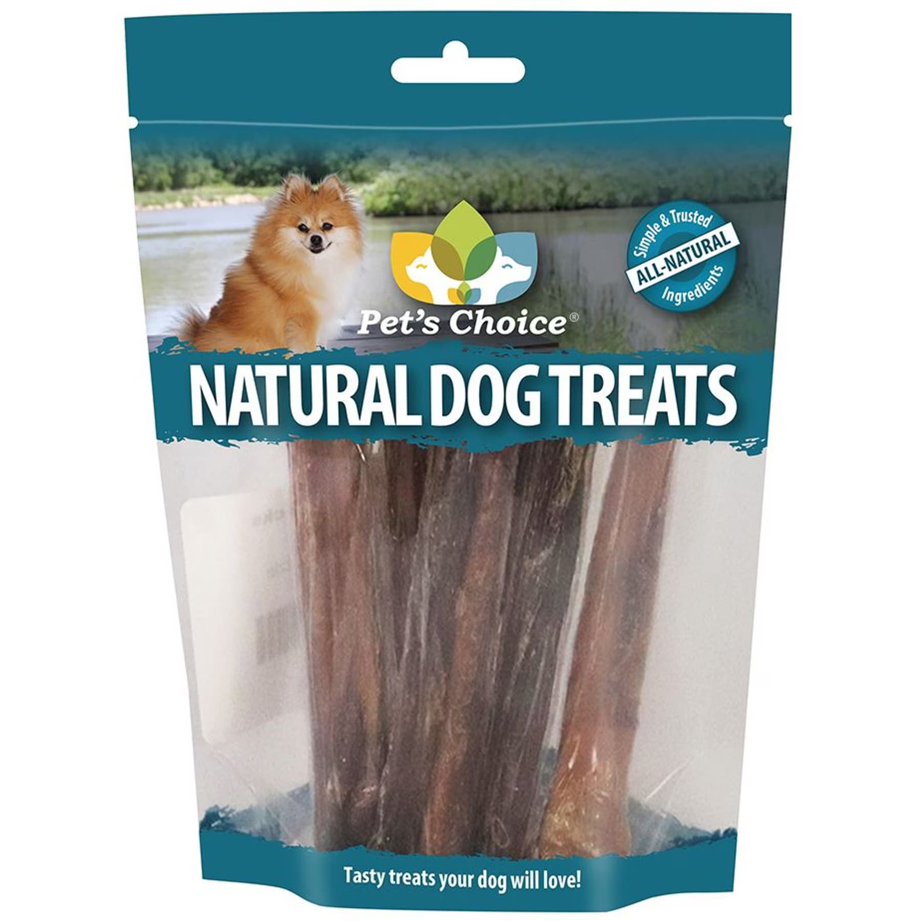 Pet's Choice Pet’s Choice Naturals Premium Bully Sticks Adult 6-in Beef Flavor Dog Treats — 6-inch