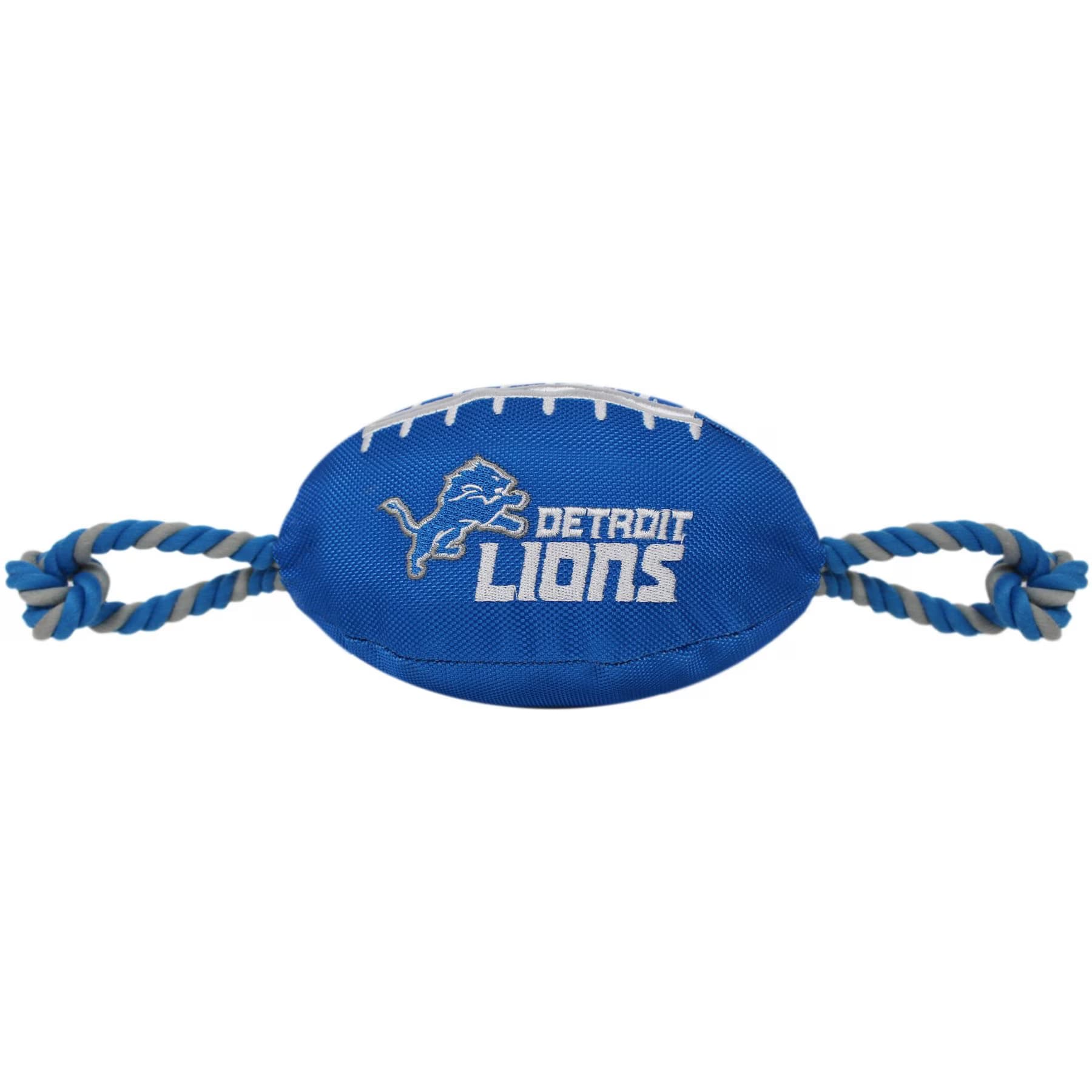 Pets First Pets First Nylon Football Tough Squeaky Dog Chew Toy, Detroit Lions