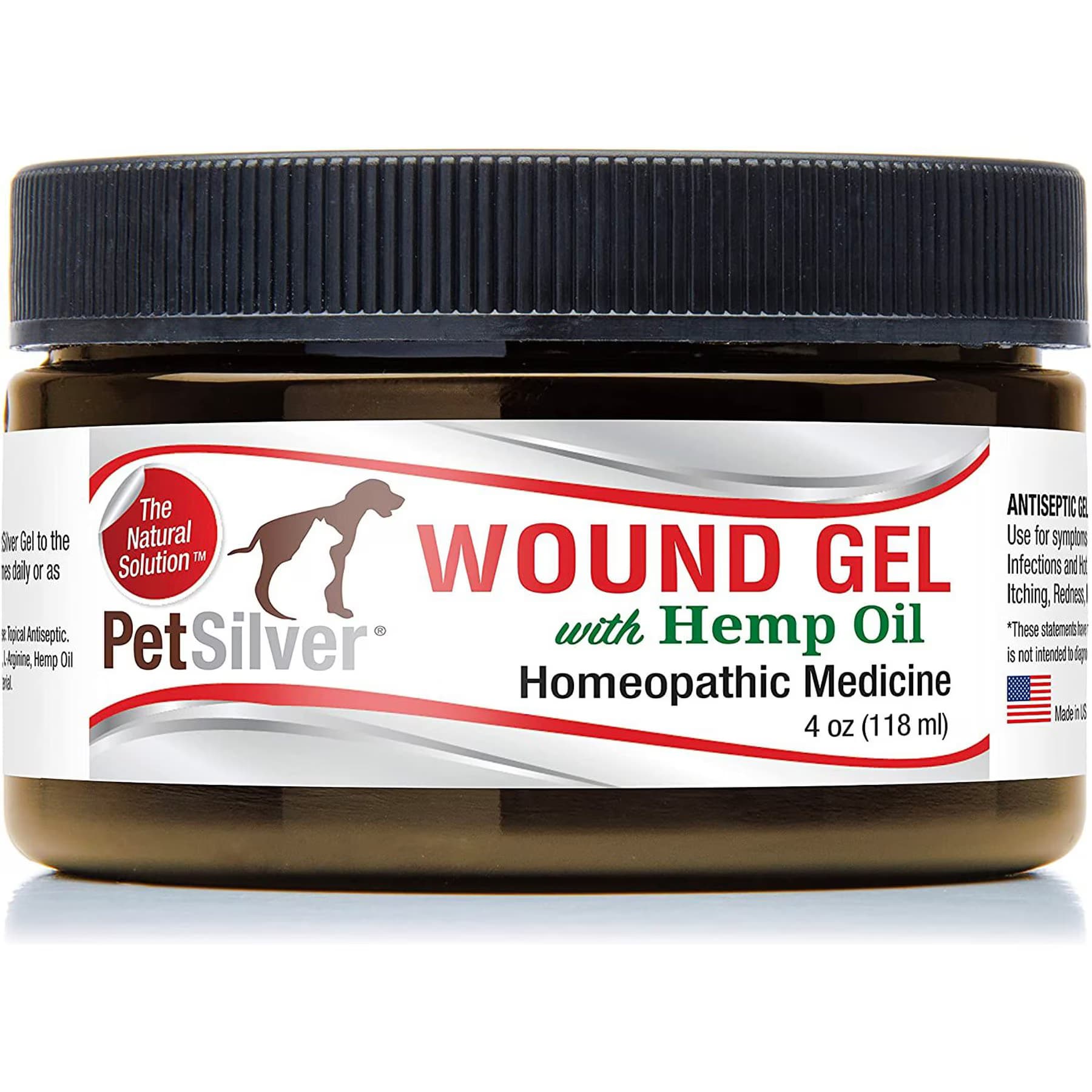 PetSilver PetSilver Chelated Silver with Hemp Oil Wound Gel for Dogs & Cats, 4-oz jar