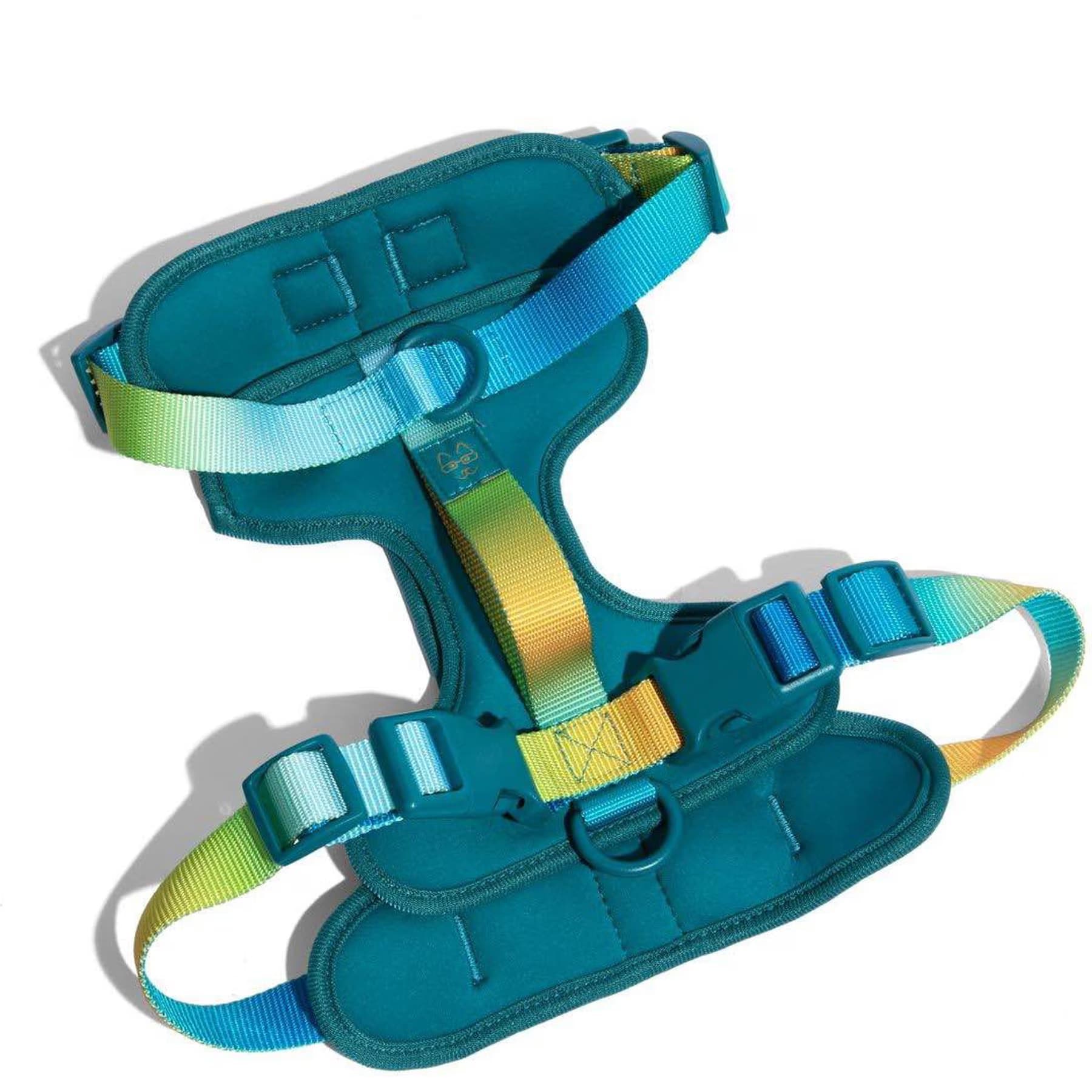 Pink Papyrus Adjustable Cushioned Dog Harness, Teal, X-Small: 13 to 16-in chest — view 3