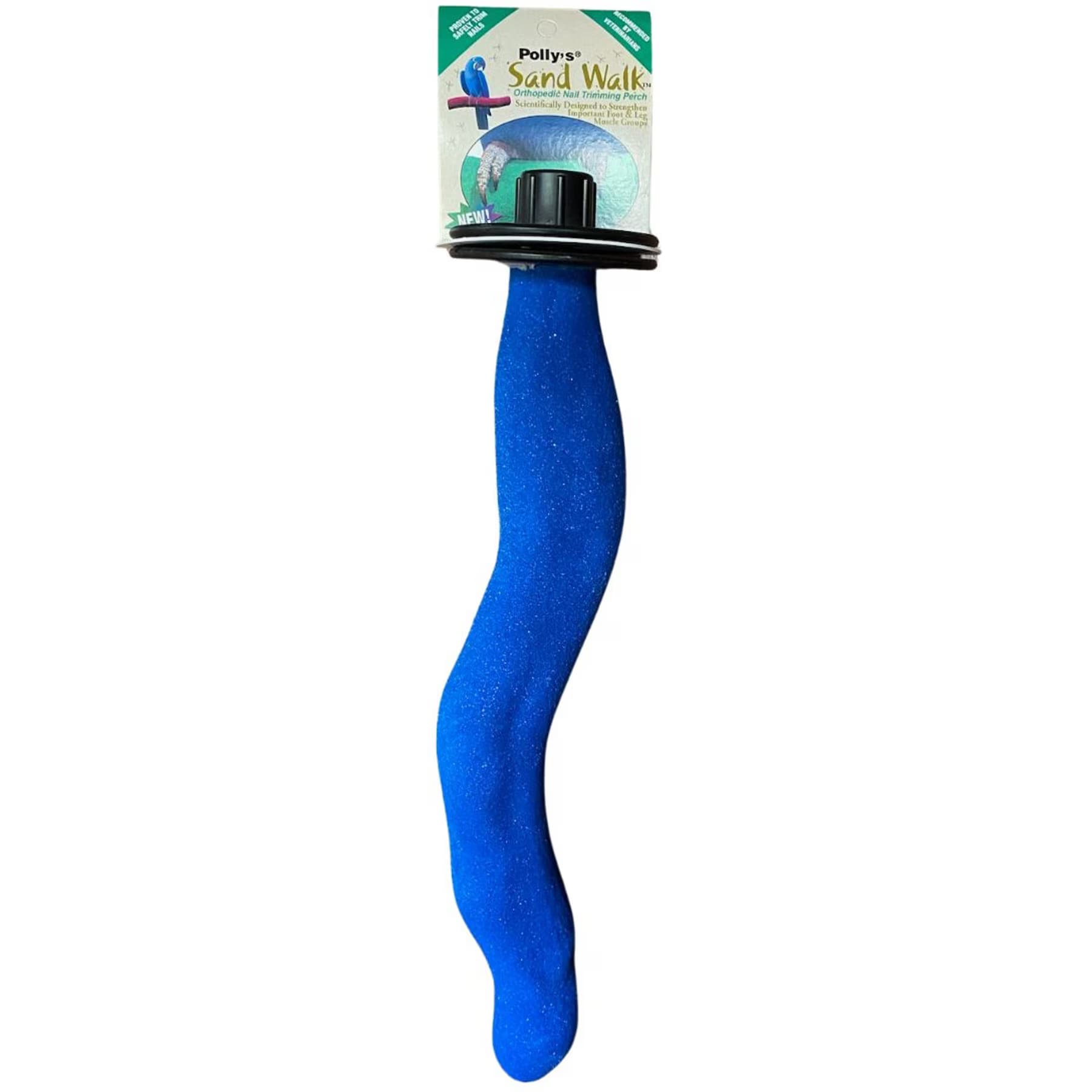 Polly's Pet Products Orthopedic Sandwalk Bird Perch, Blue, Medium — view 2