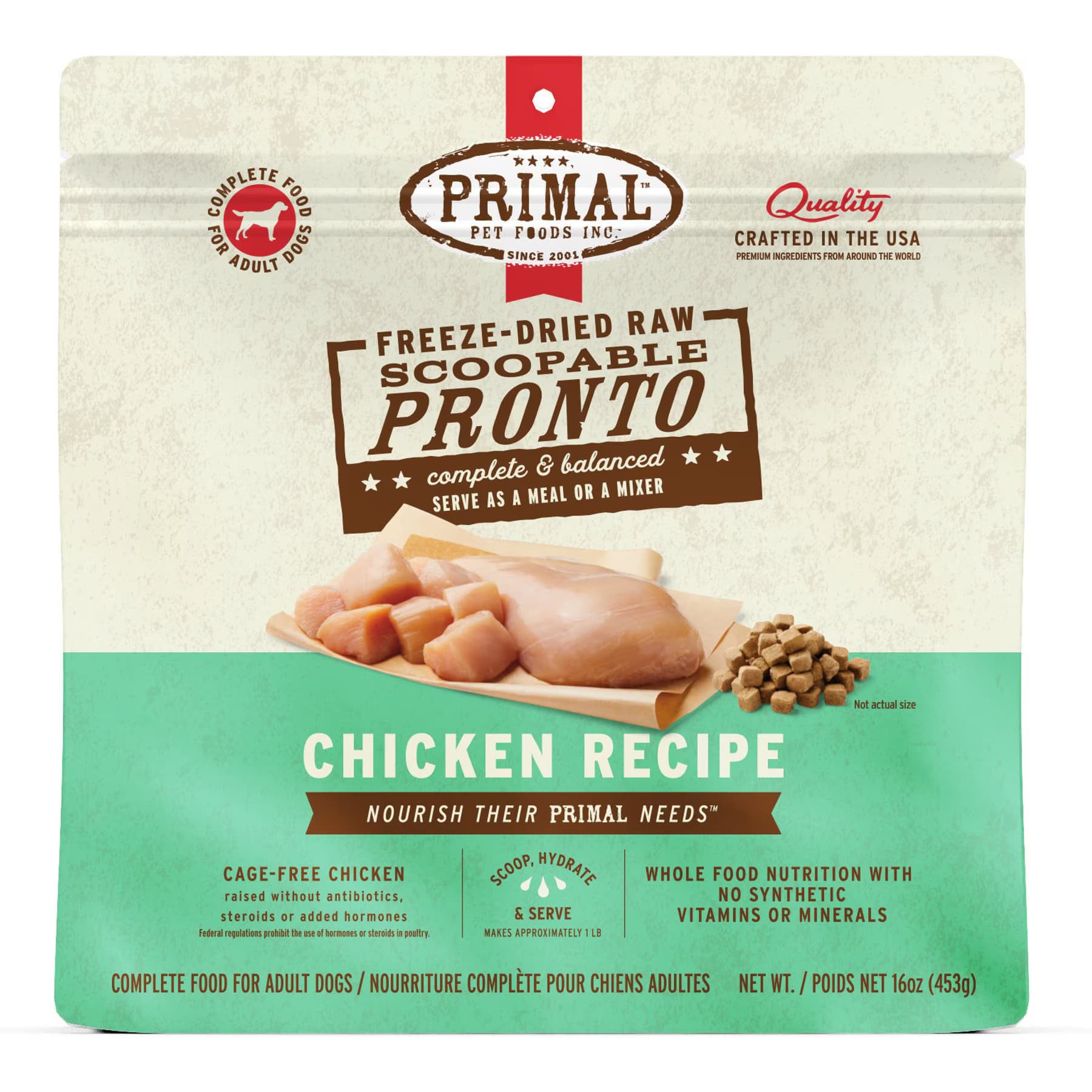 Primal Raw Pronto Chicken Recipe Dog Freeze-Dried Food, 50-oz bundle — view 3