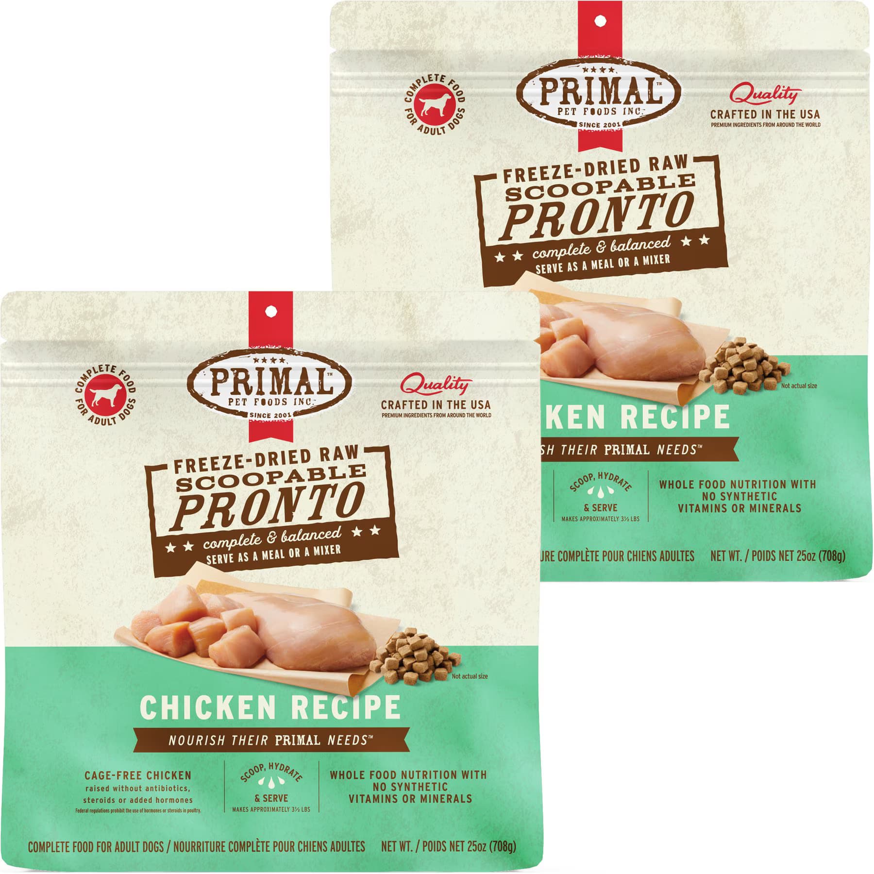 Primal Raw Pronto Chicken Recipe Dog Freeze-Dried Food, 50-oz bundle — view 2