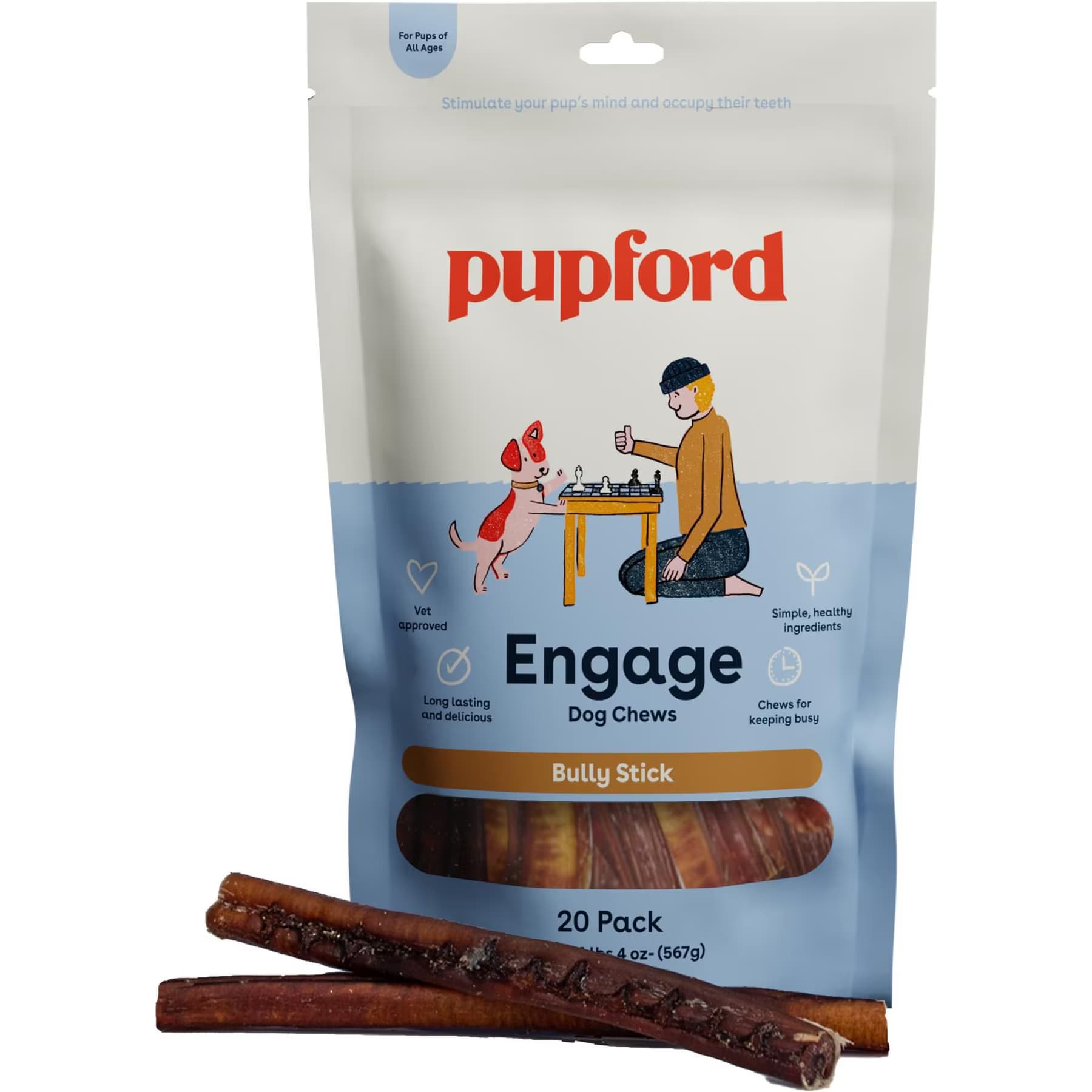 Pupford Engage Bully Sticks Dog Chews — view 2