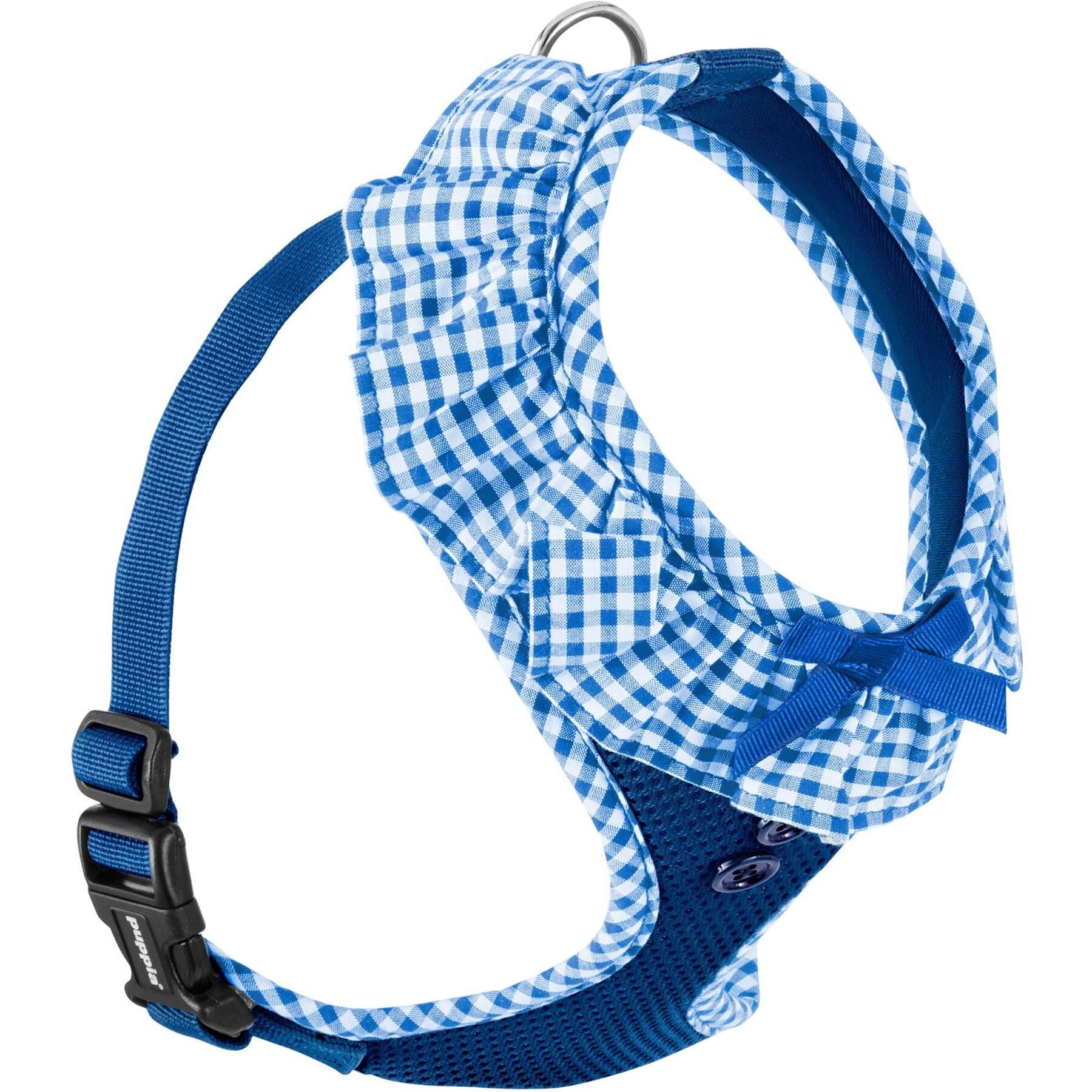 Puppia Puppia Vivien A Style Polyester Back Clip Dog Harness, Royal Blue, Medium: 15 to 22-in chest