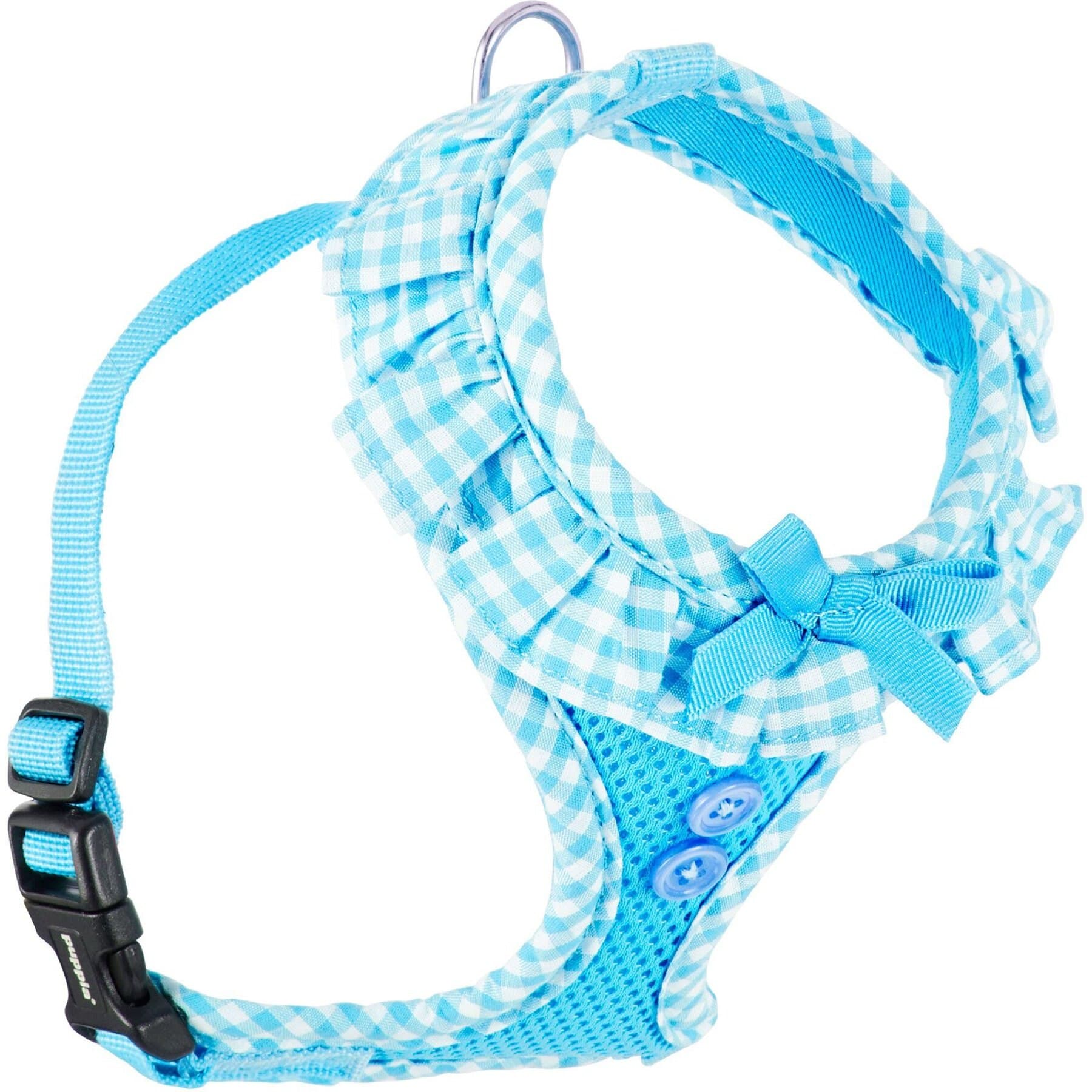 Puppia Puppia Vivien A Style Polyester Back Clip Dog Harness, Sky Blue, Small: 12 to 17.5-in chest