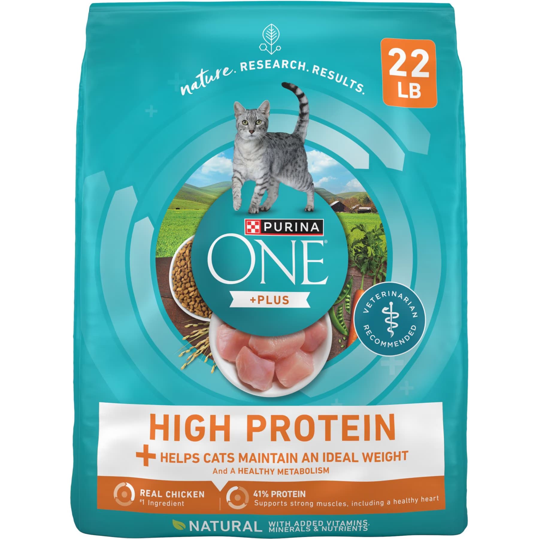 Purina ONE Purina ONE +Plus Ideal Weight Natural High Protein Adult Dry Cat Food, 32-lb bundle