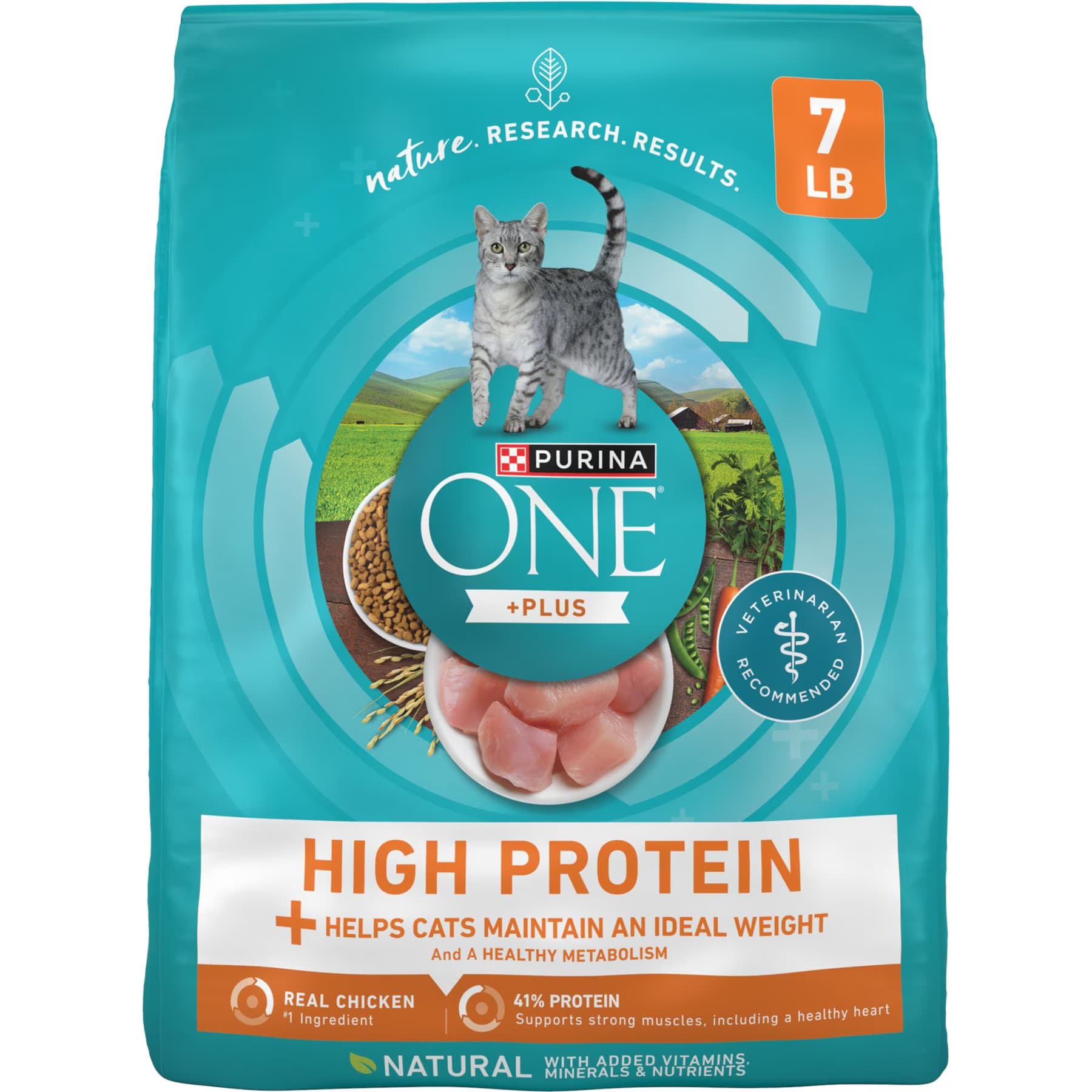 Purina ONE +Plus Ideal Weight Natural High Protein Adult Dry Cat Food, 32-lb bundle — view 3