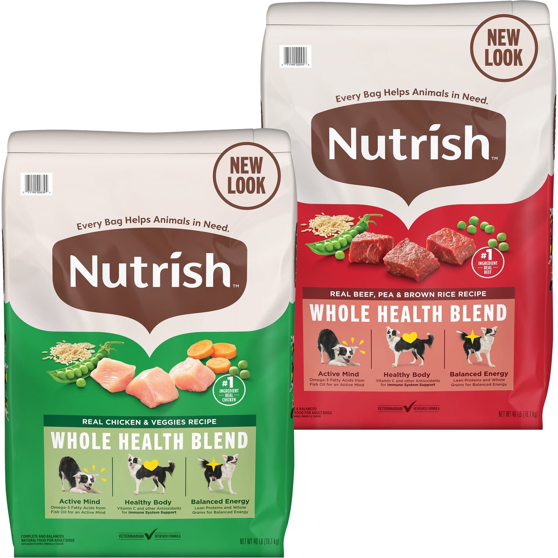 Rachael Ray Nutrish Rachael Ray Nutrish Real Chicken & Veggies Recipe + Real Beef, Pea, & Brown Rice Recipe Dry Dog Food
