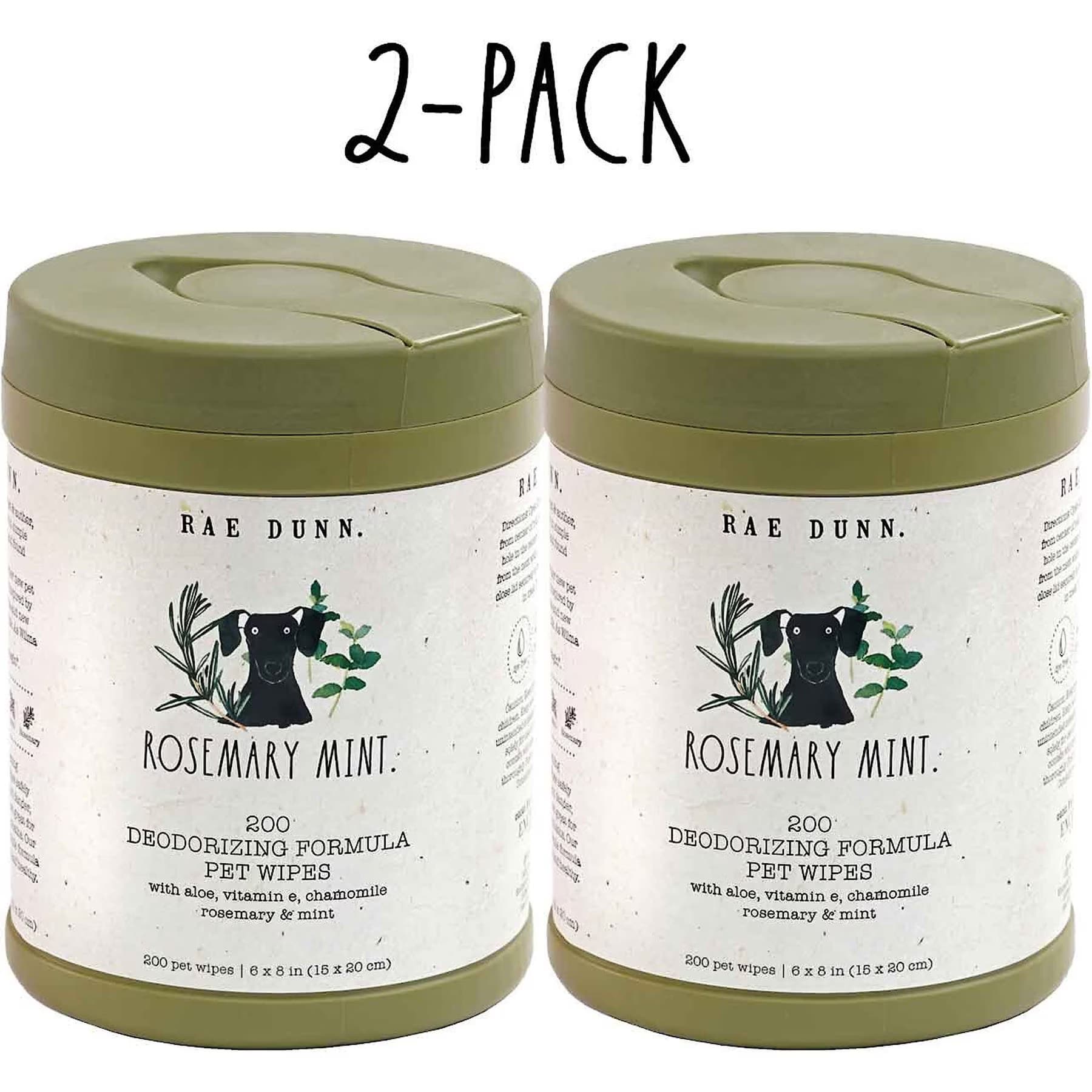 Rae Dunn Rae Dunn Deodorizing Formula Cannister Dog Wipes