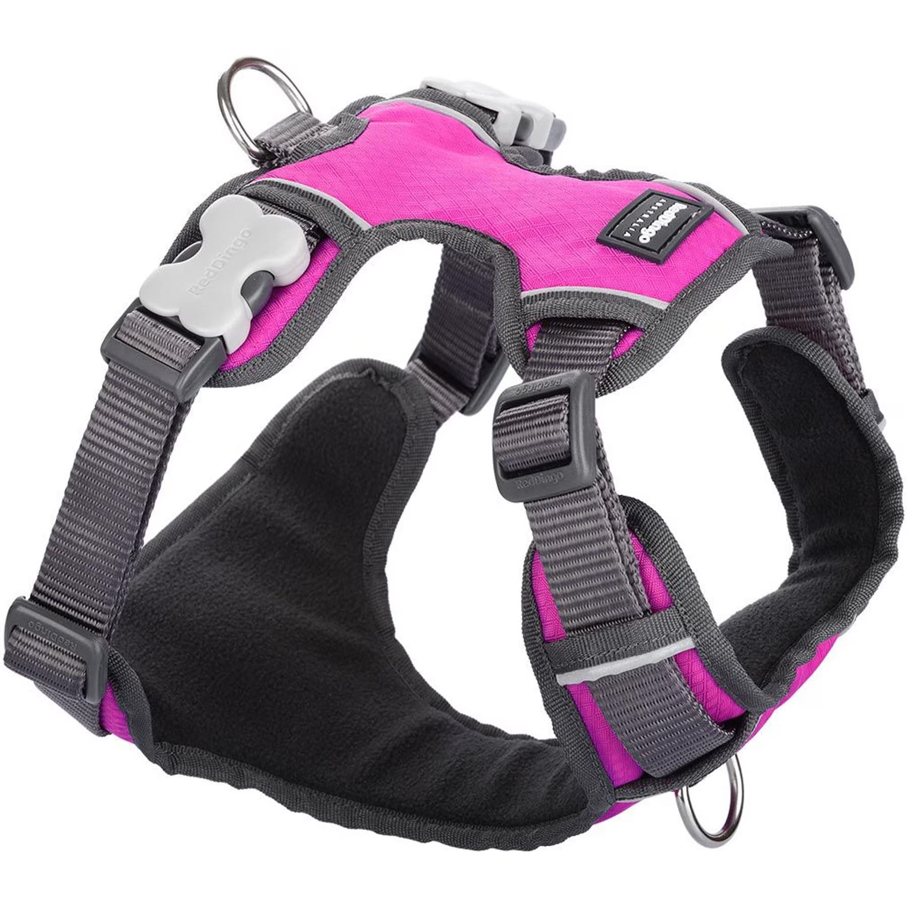 Red Dingo Red Dingo Padded Dog Harness, Hot Pink, Extra Large