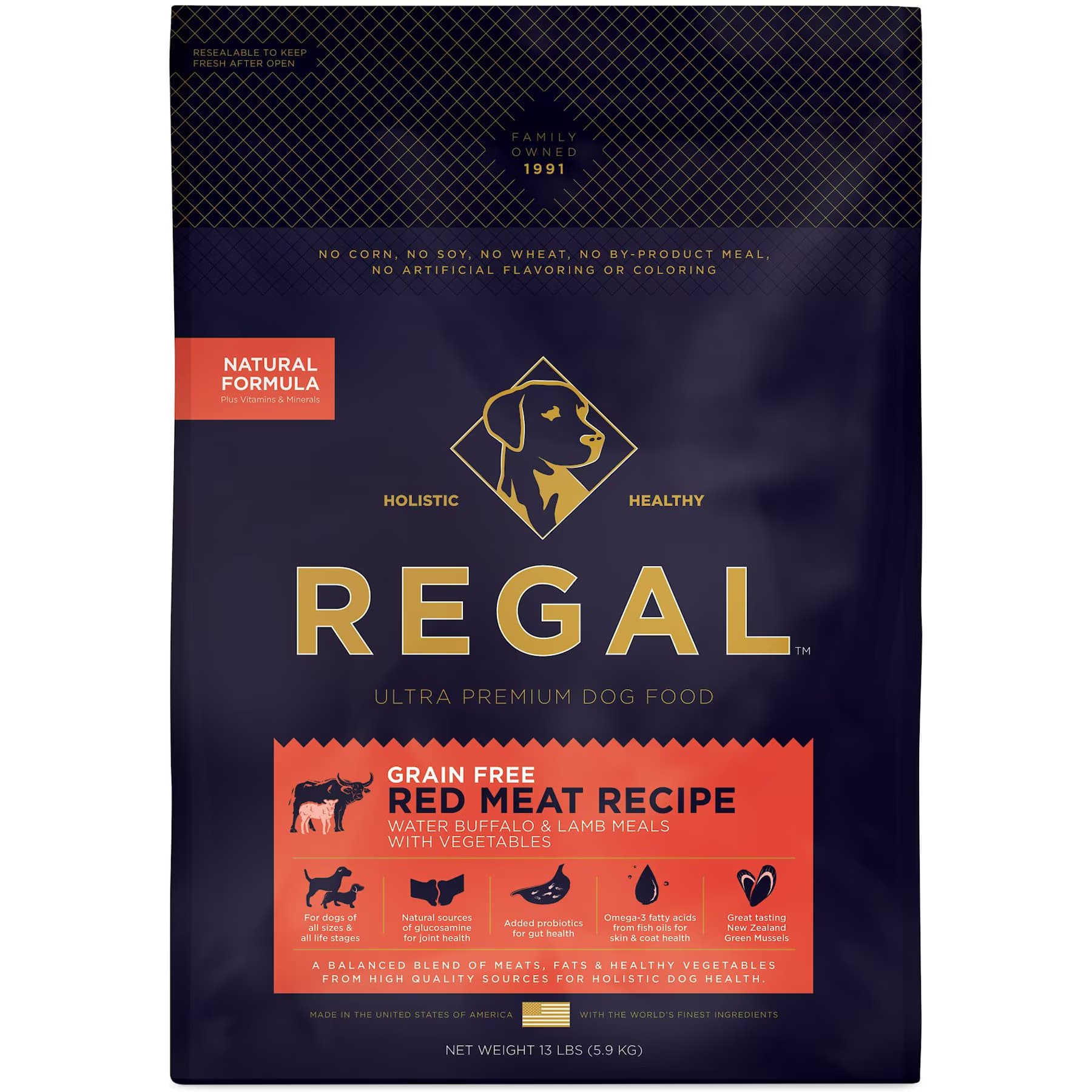 Regal Pet Foods Red Meat Recipe Grain-Free Buffalo & Lamb Meals Dry Dog Food — view 2