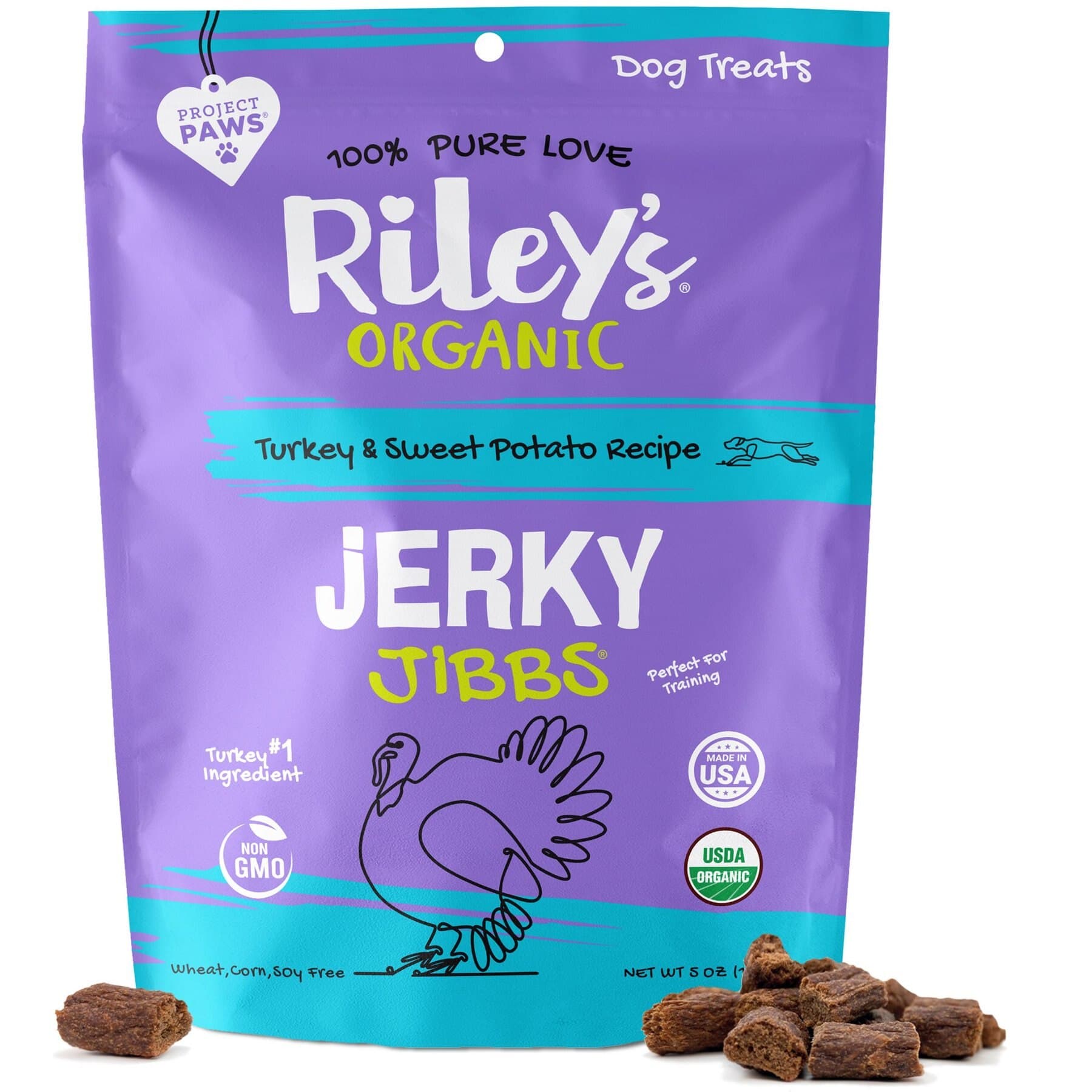 Riley's Riley's Jerky Jibbs Turkey & Sweet Potato Recipe Dog Treats