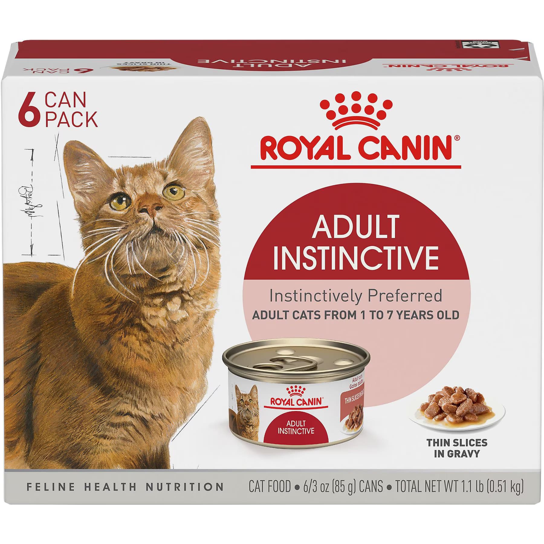 Royal Canin Feline Health Nutrition Adult Instinctive Thin Slices in Gravy Canned Cat Food — view 2