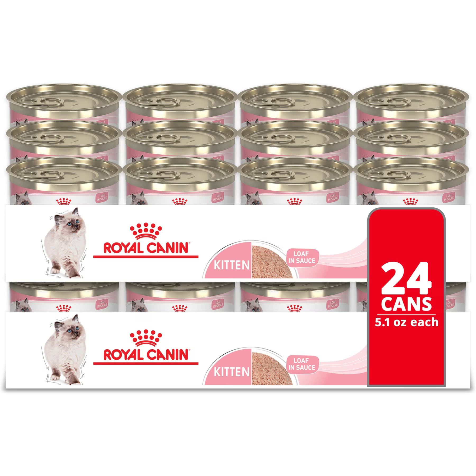 Royal Canin Feline Health Nutrition Kitten Loaf in Sauce Canned Cat Food, 5.1-oz — view 2