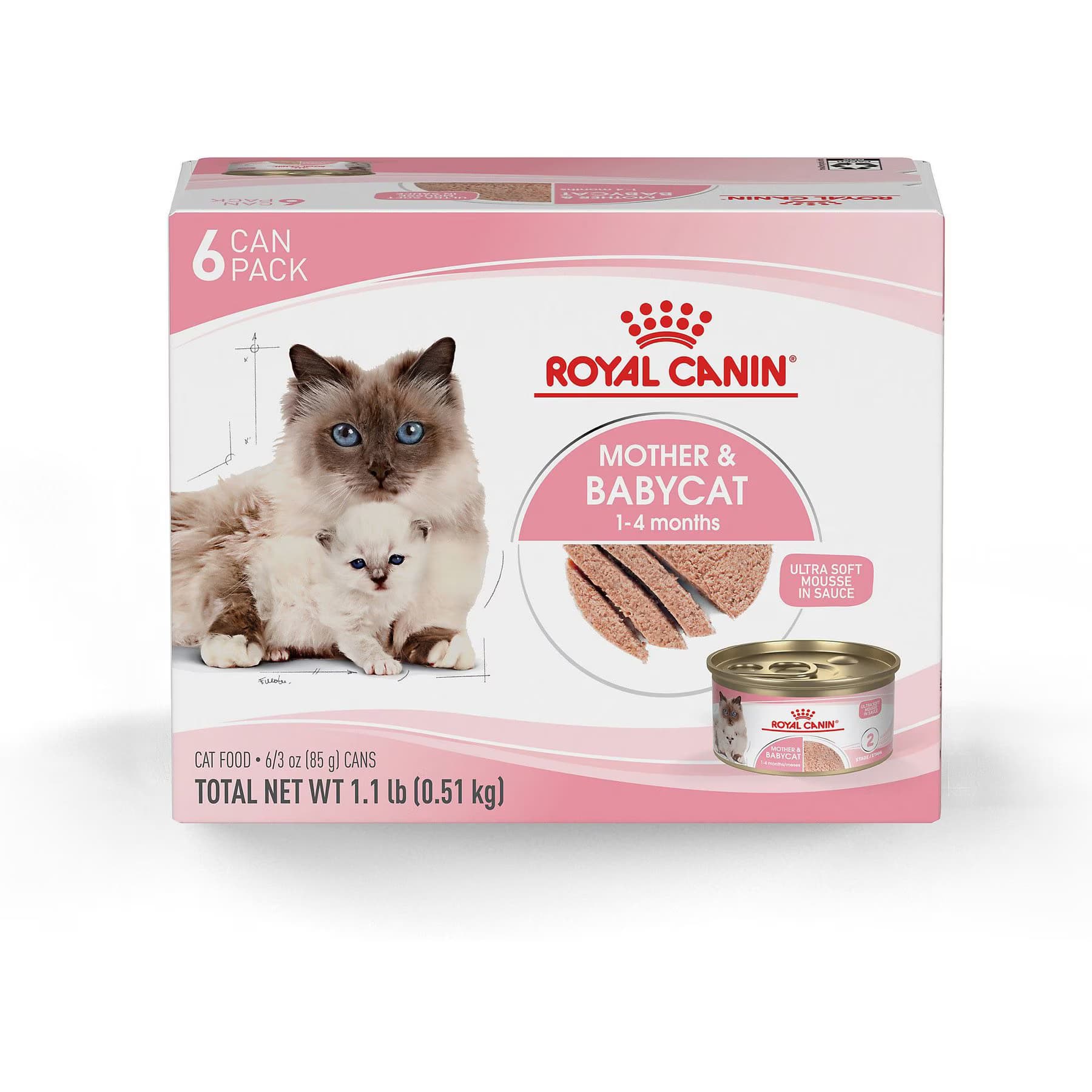 Royal Canin Mother & Babycat Ultra-Soft Mousse in Sauce Wet Cat Food for New Kittens & Nursing or Pregnant Mother Cats, 3-oz — view 8