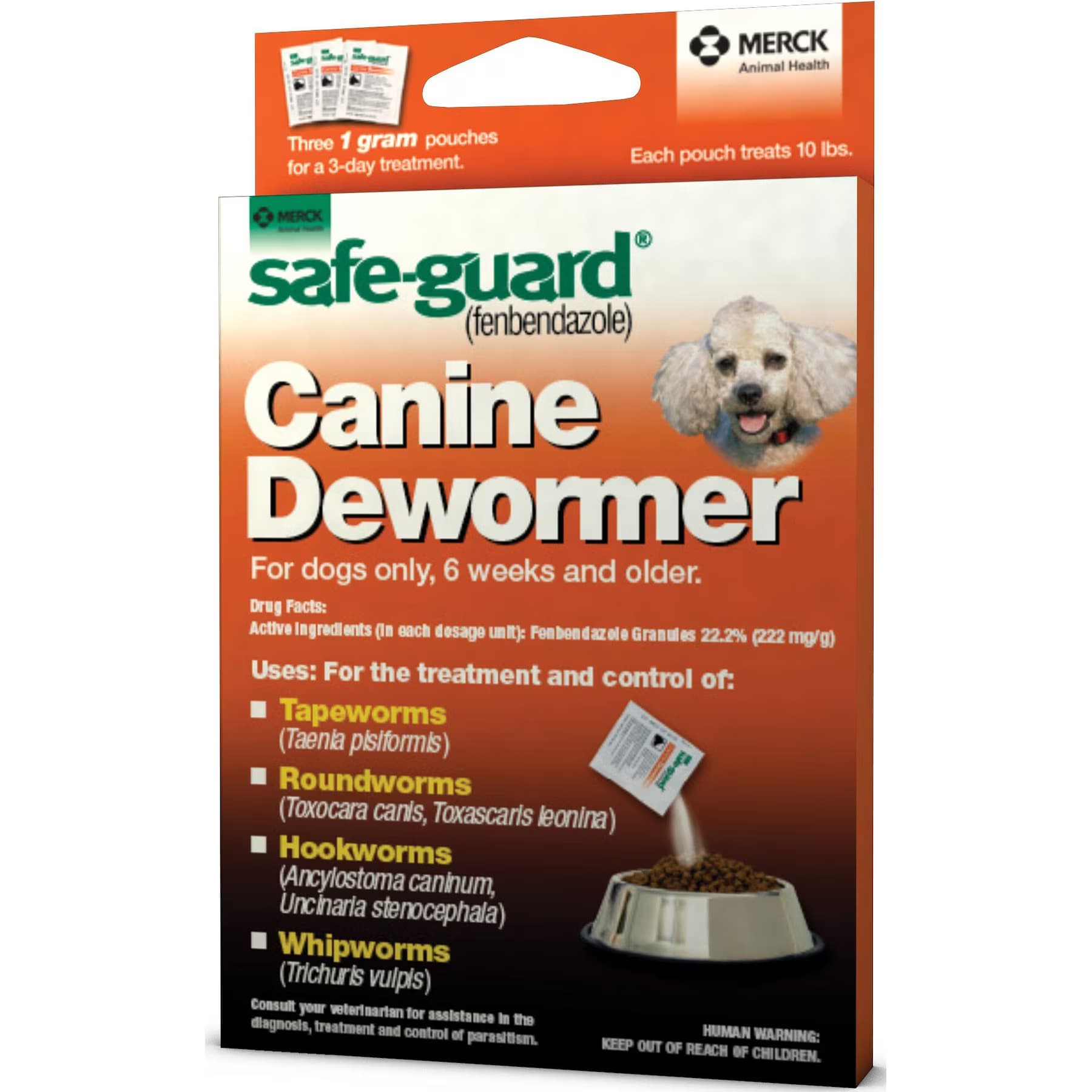 Safe-Guard Dewormer for Hookworms, Roundworms, Tapeworms & Whipworms for Small Breed Dogs, 3 day treatment — view 2