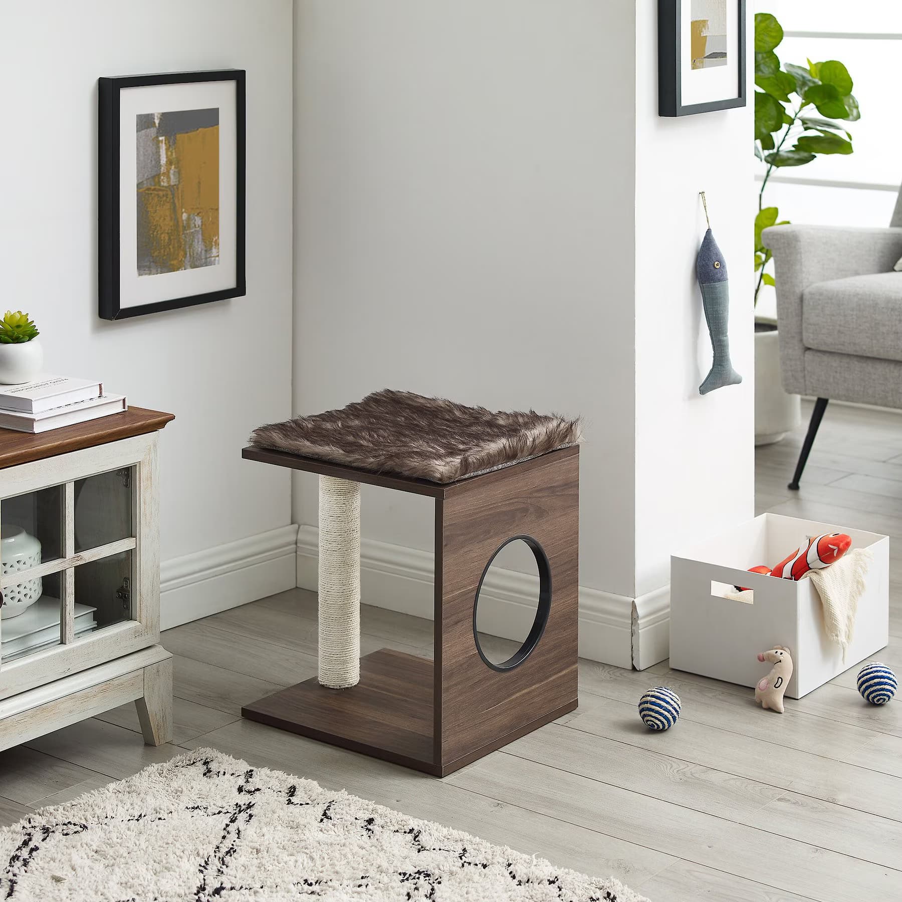 Sam's Pets Sam's Pets Sheree 17-in Cat Tree, Dark Brown