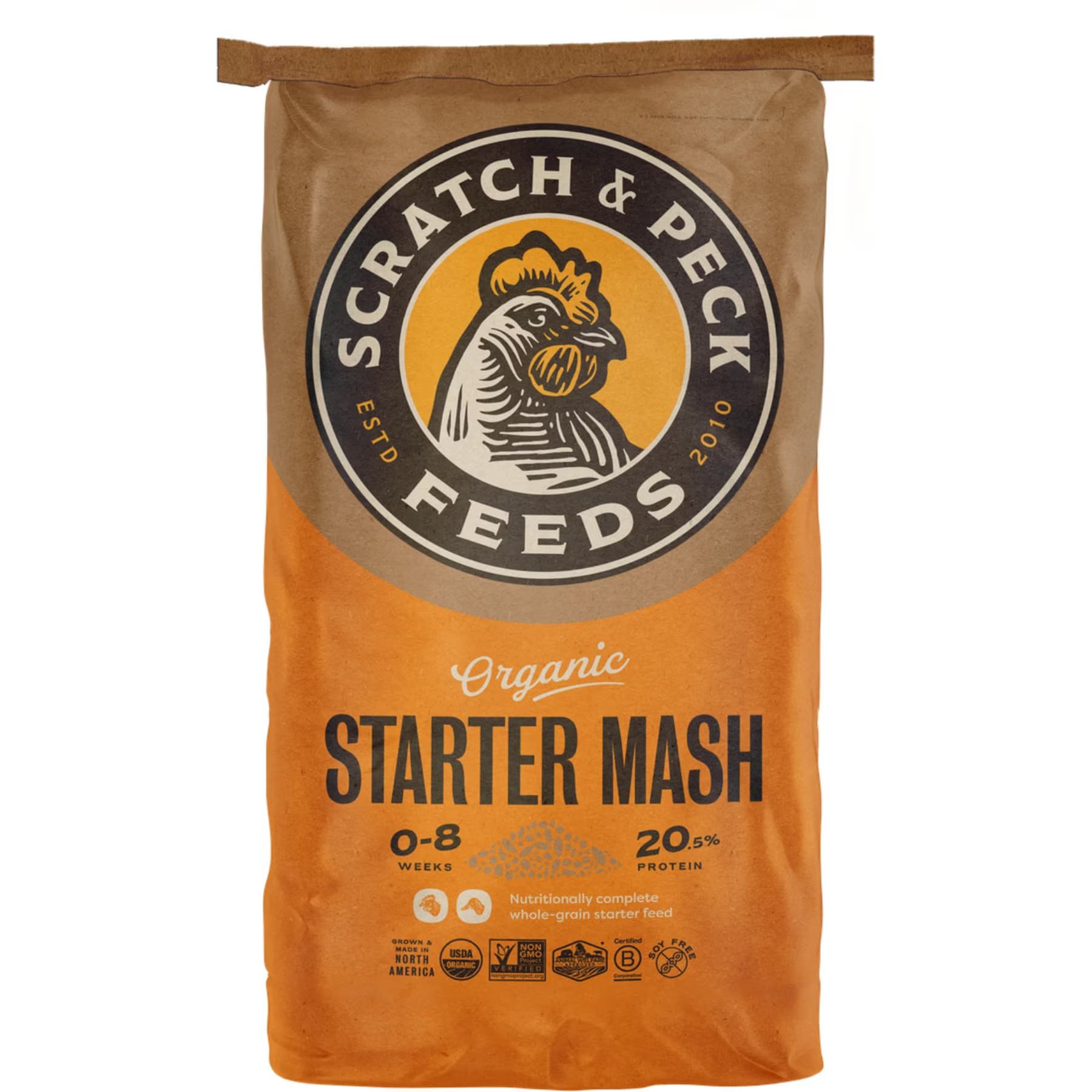 Scratch and Peck Feeds Scratch and Peck Feeds Organic Chicken & Duck Feed 20.5% Starter Mash