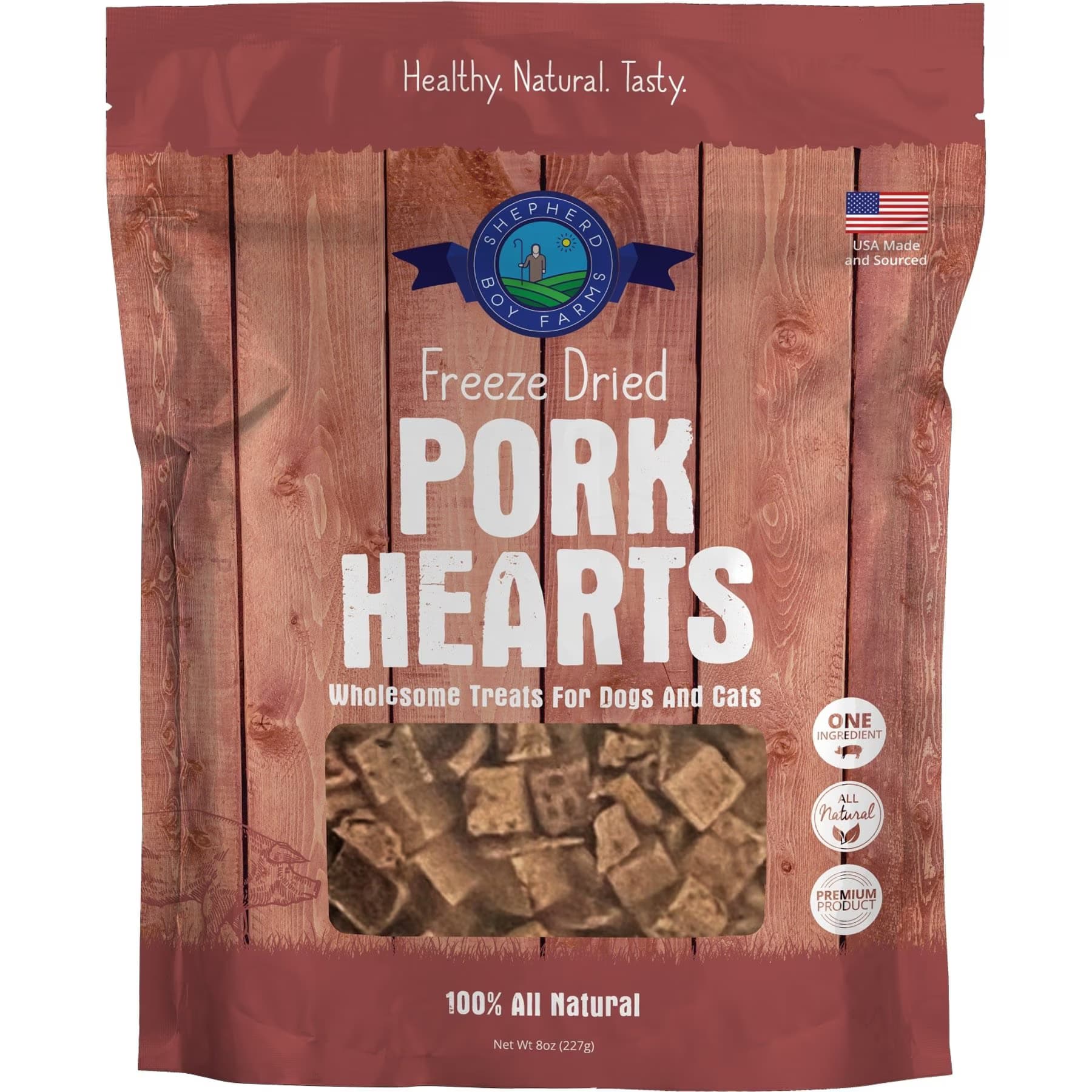 Shepherd Boy Farms Pork Hearts Freeze-Dried Dog & Cat Treats — view 2