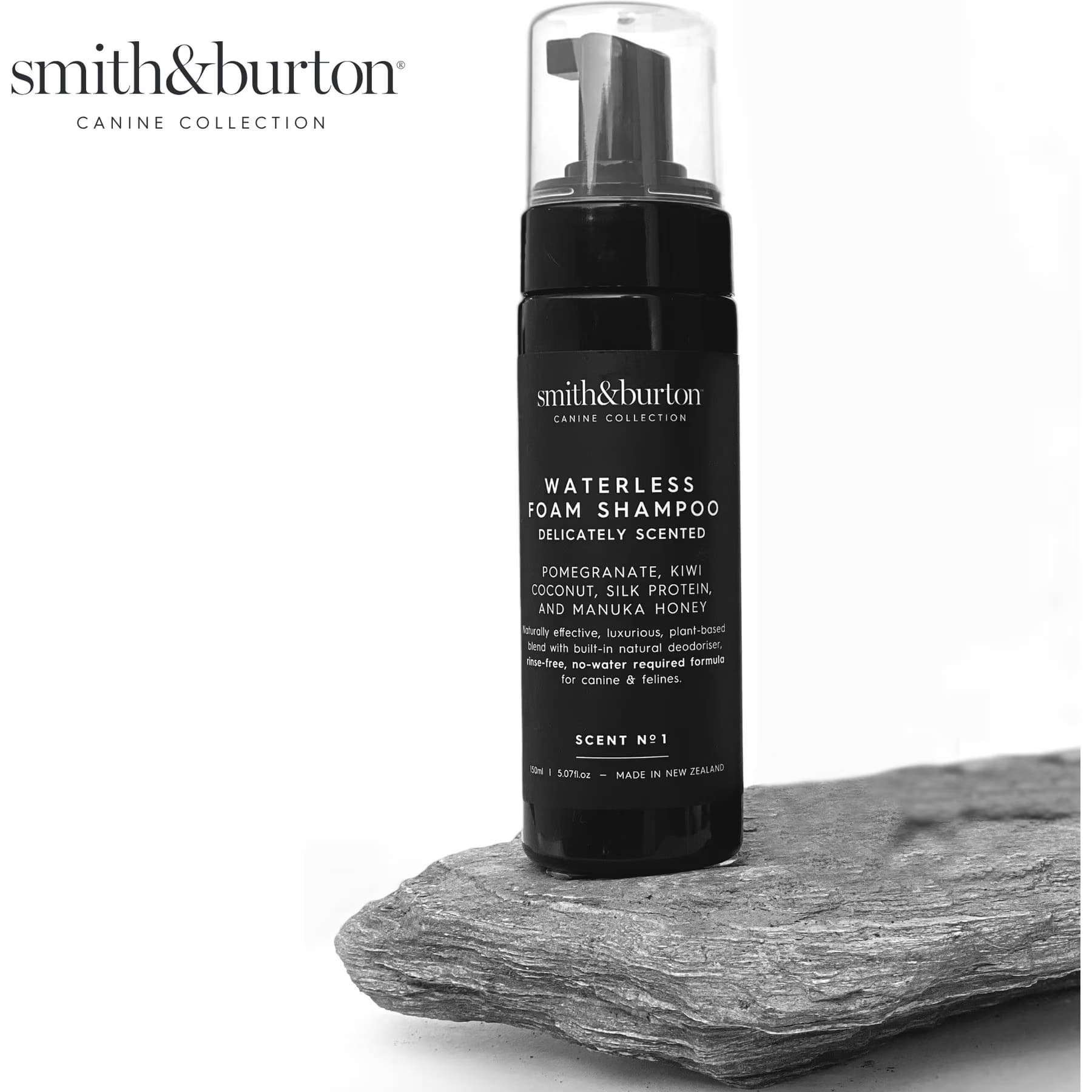 smith&burton smith&burton Canine Collection Dog & Cat Waterless Foam Shampoo, Scent No.1, 5.07-fl oz
