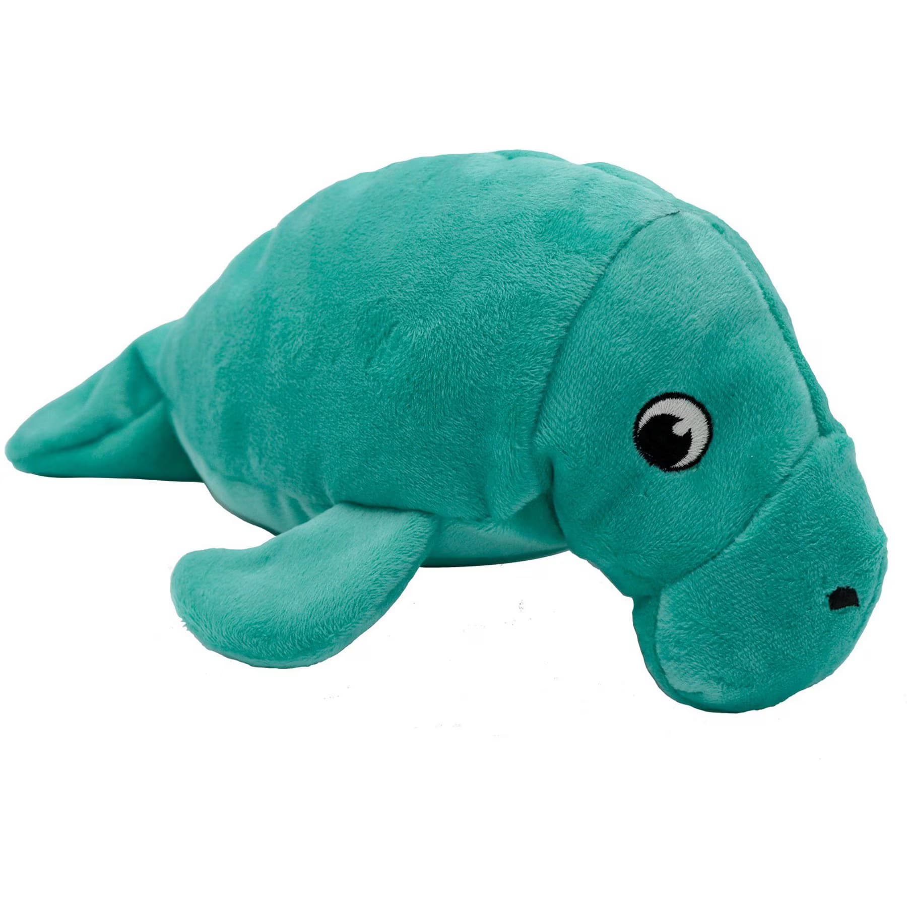 Snuggle Puppy Snuggle Puppy Tender-Tuffs Big Shots Manatee Squeaky Dog Plush Toy, Green, Large