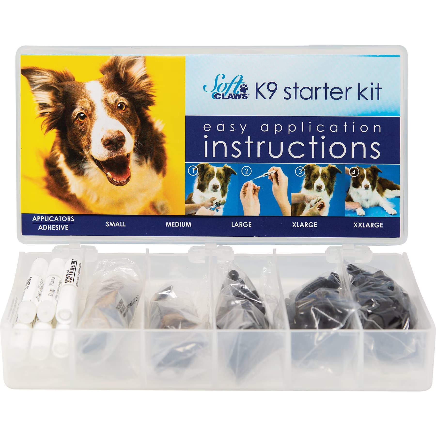Soft Claws Soft Claws Dog Nail Caps Starter Kit, Black