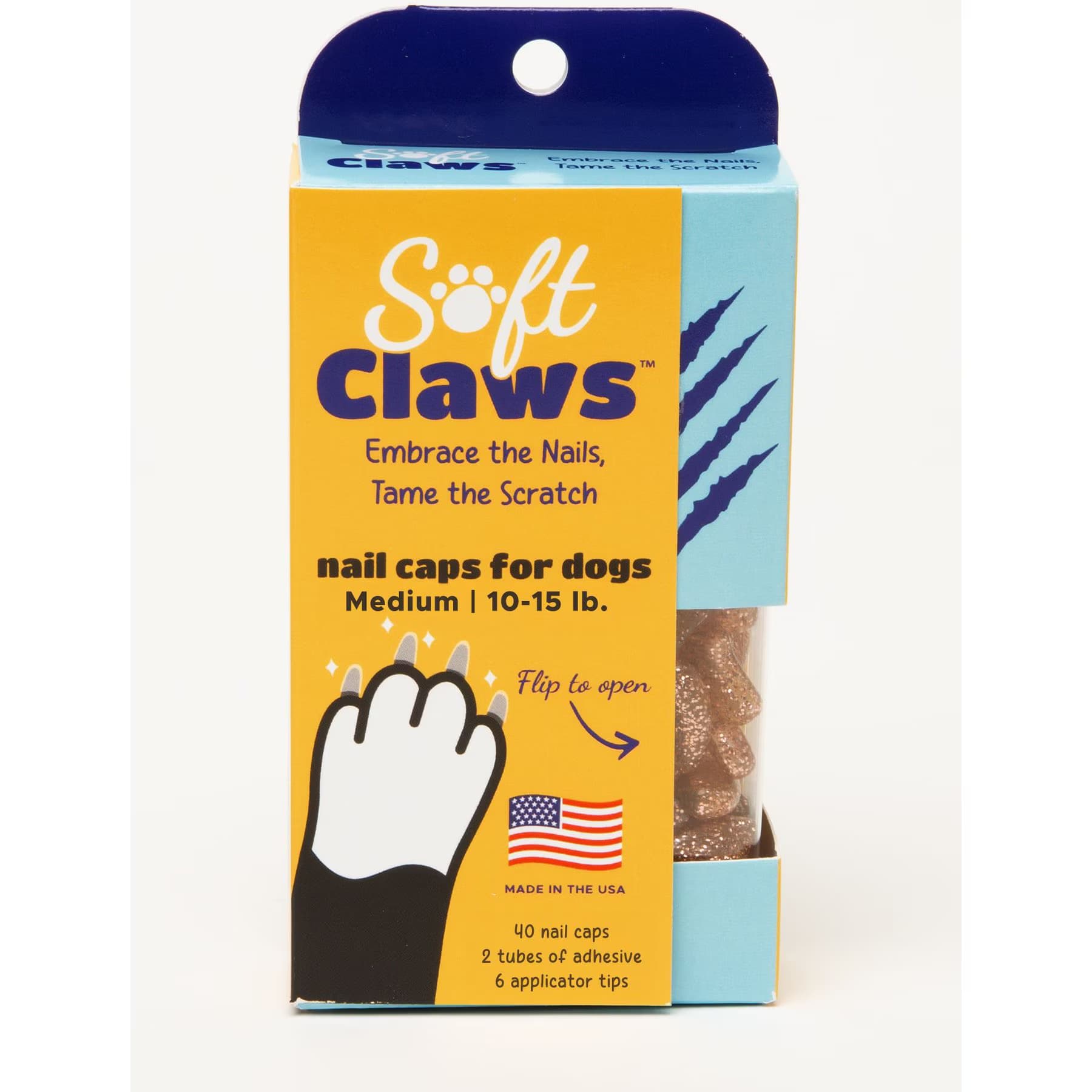 Pink Sparkle Soft Claws Nail Caps for Dogs — view 3