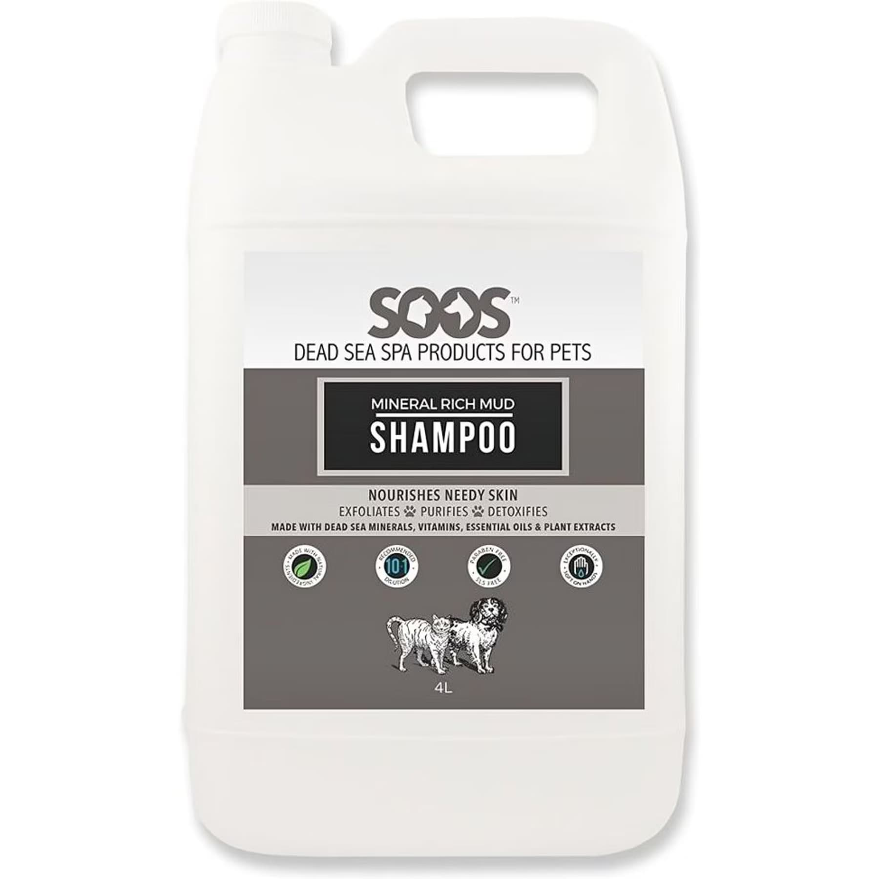 Soos Pets Soos Pets Mineral Rich Mud Dog & Cat Shampoo, 16.9-fl oz bottle