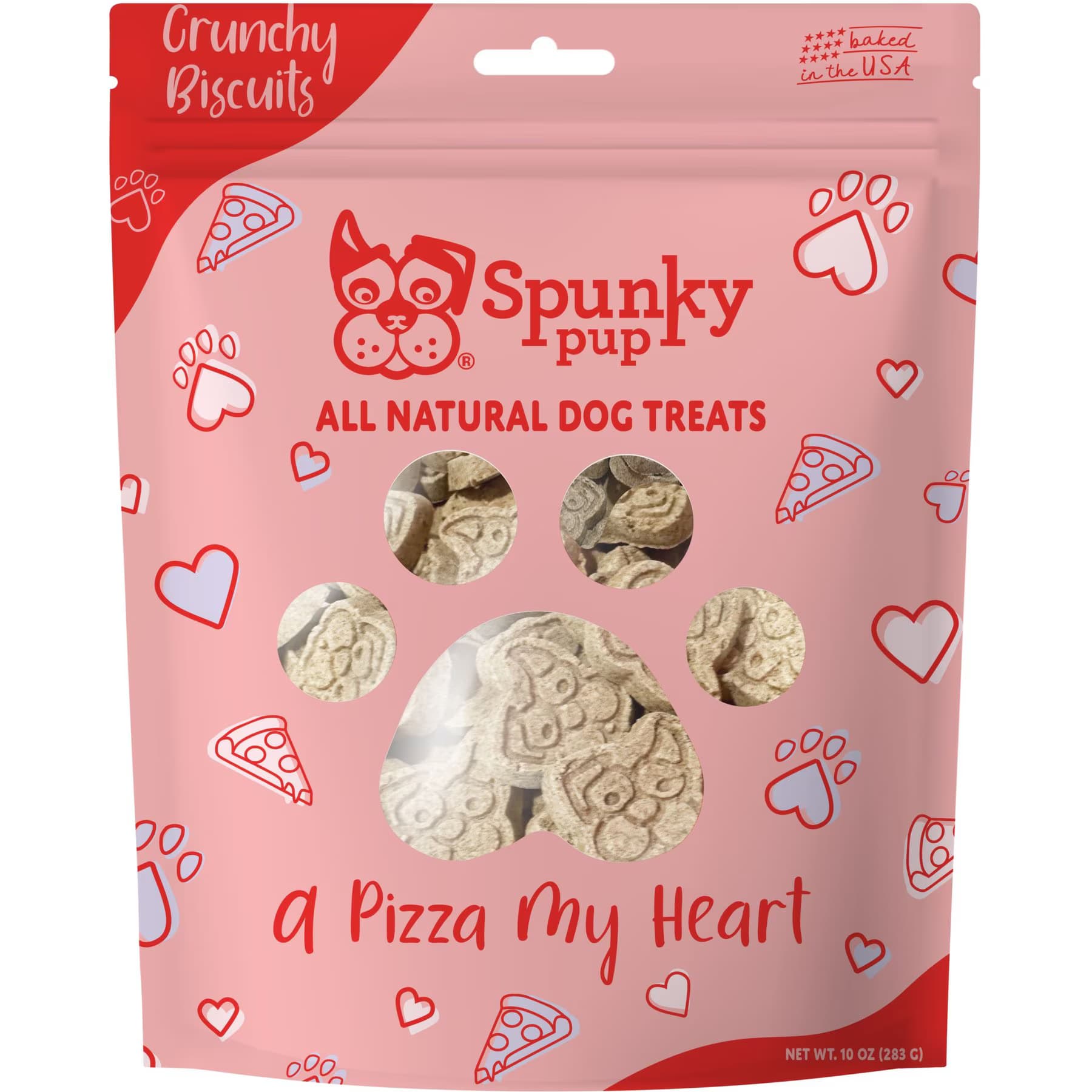 Spunky Pup Spunky Pup Valentines Biscuits A Pizza My Heart Dog Treat