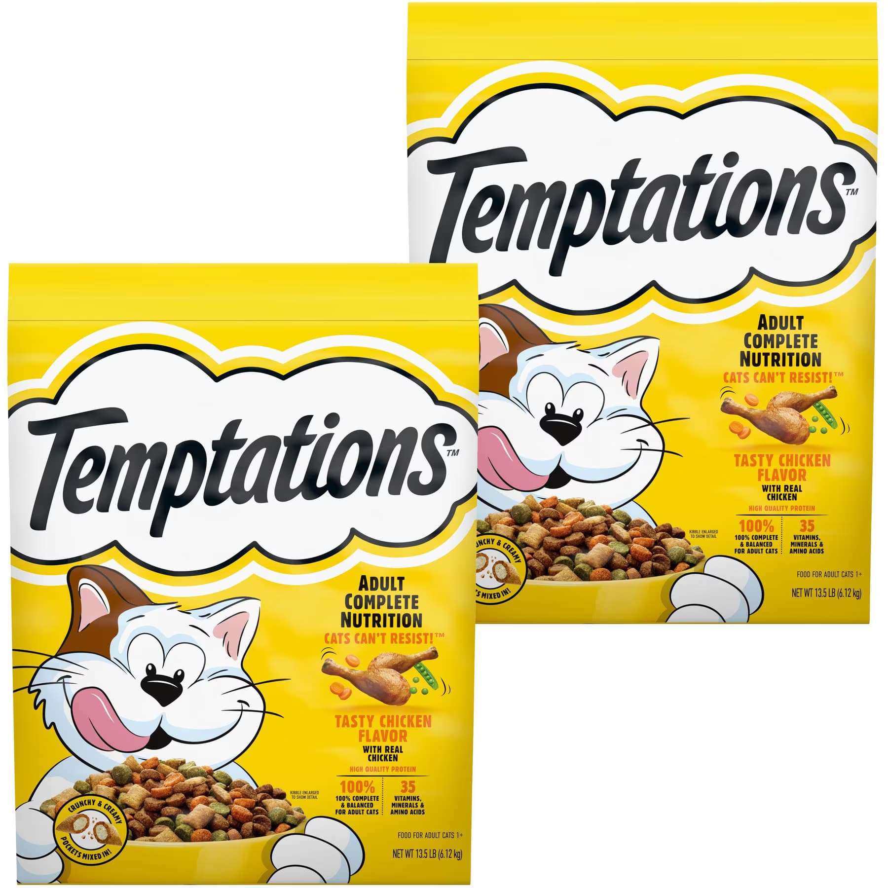 Temptations Tasty Chicken Flavor Adult Dry Cat Food, 27-lb bundle — view 5