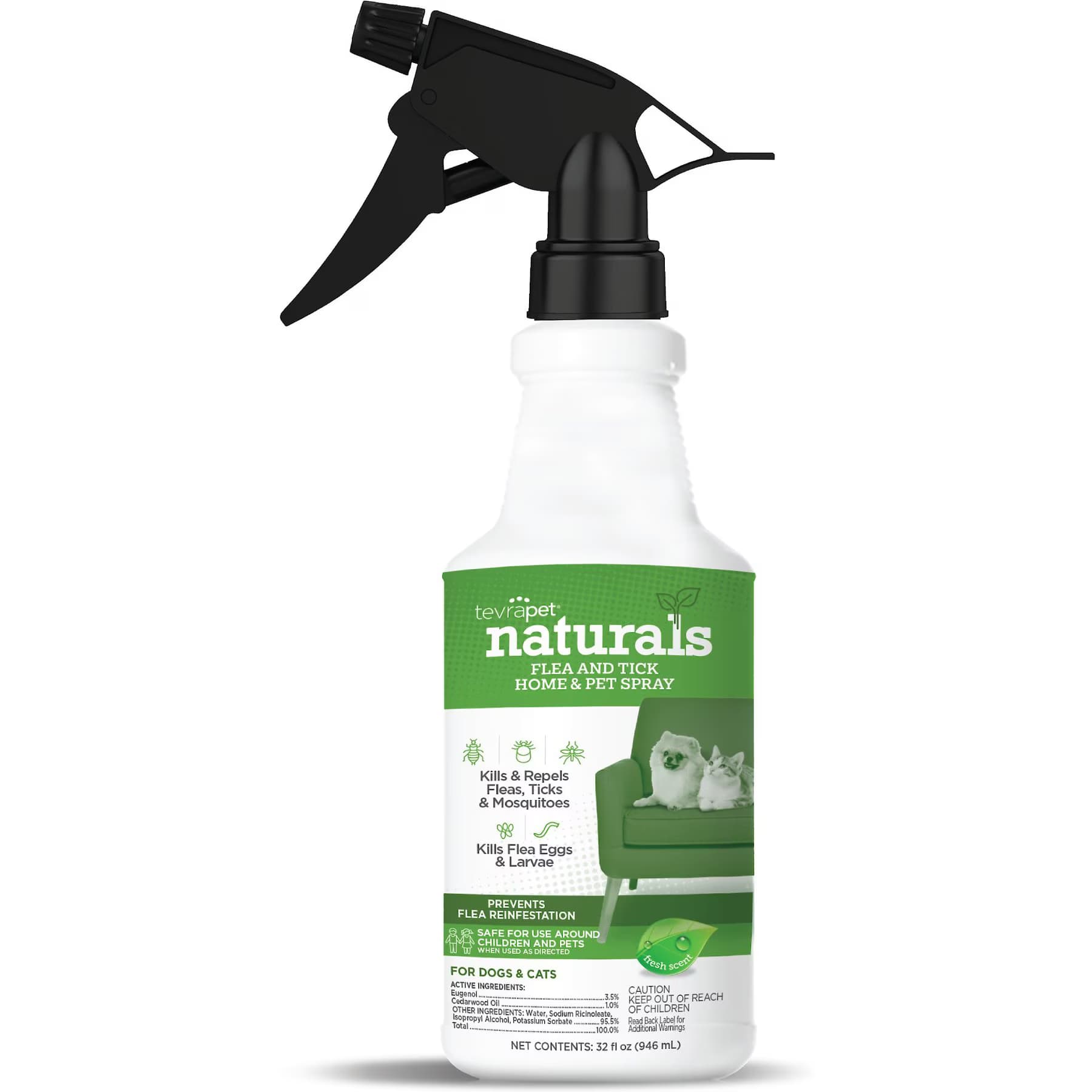 TevraPet TevraPet Naturals Flea & Tick Home & Pet Spray, 32-fl oz bottle