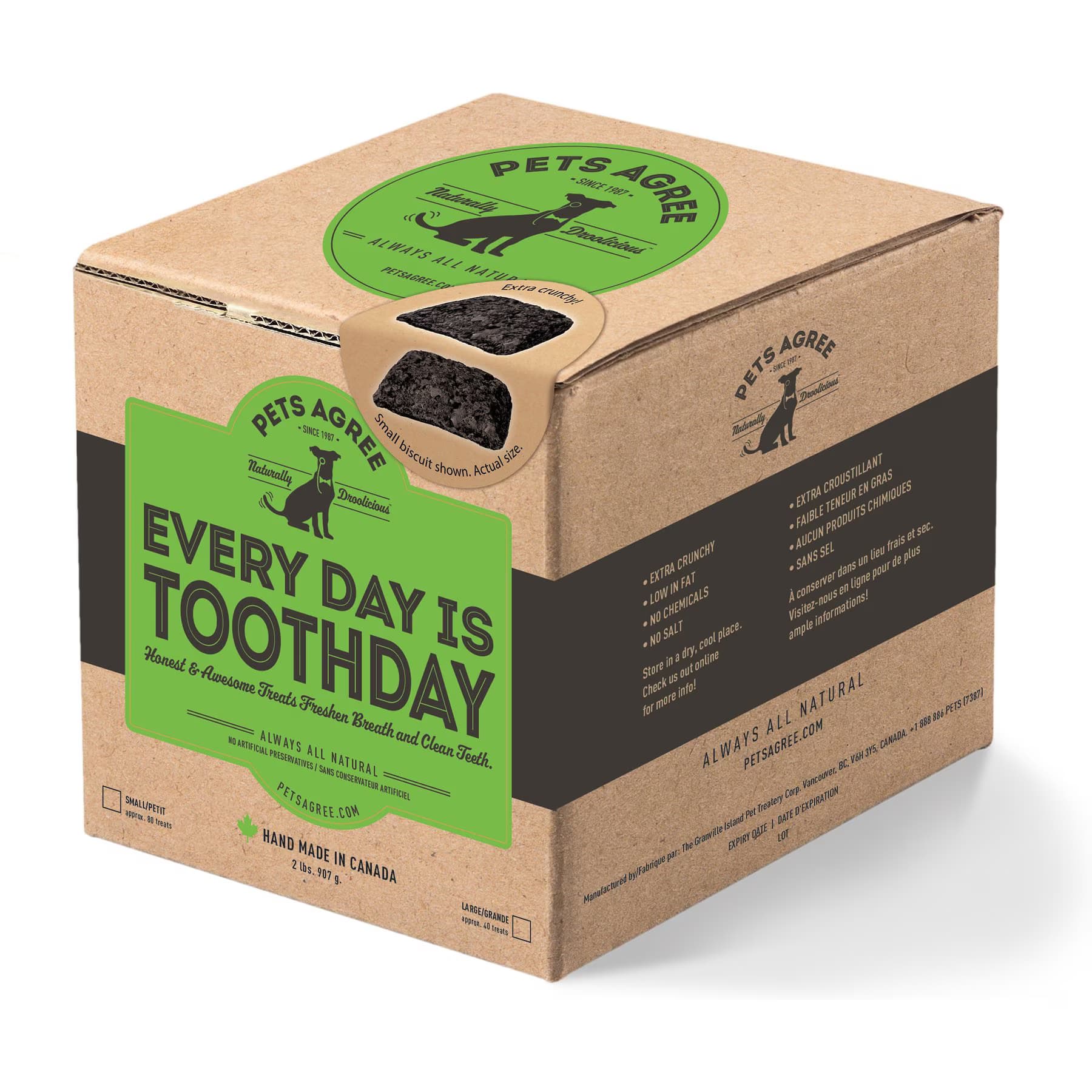The Granville Island Pet Treatery The Granville Island Pet Treatery Everyday is Tooth Day Pets Agree Breath Freshening Dog Treats — Small