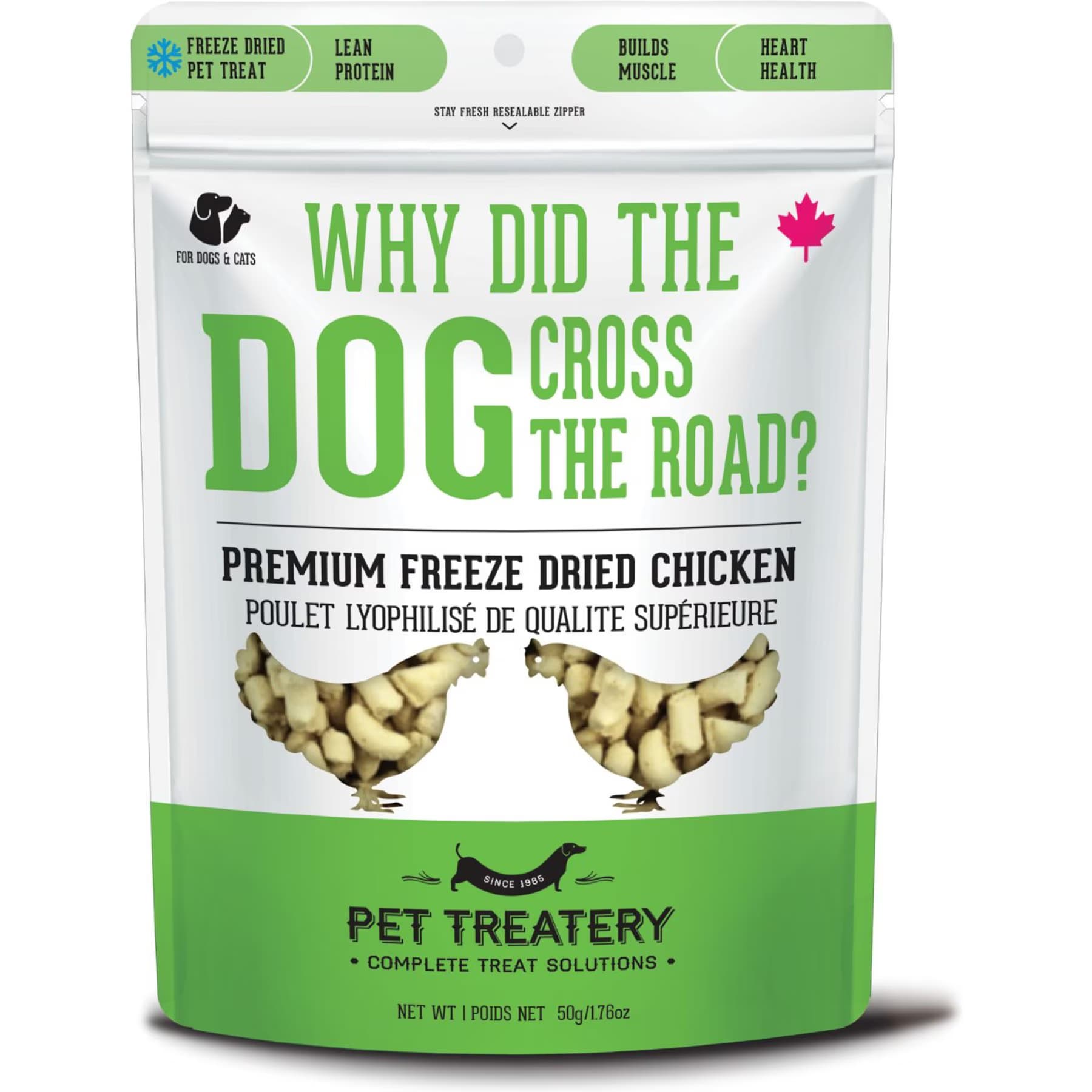 The Granville Island Pet Treatery The Granville Island Pet Treatery Why Did the Dog Cross the Road? Freeze-Dried Chicken Dog & Cat Treats