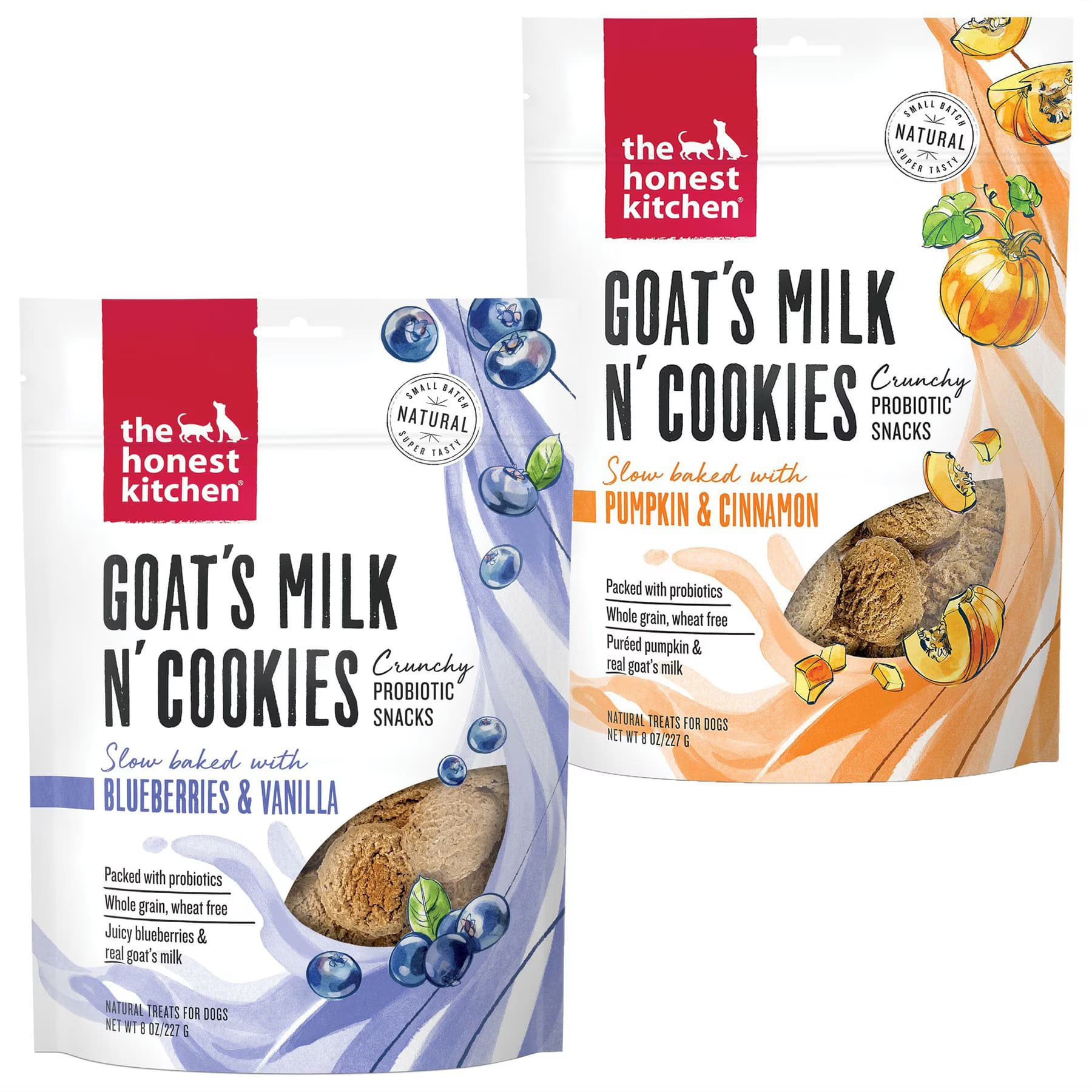 The Honest Kitchen The Honest Kitchen Goat’s Milk N’ Cookies Slow Baked with Blueberries & Vanilla + Pumpkin Dog Treats