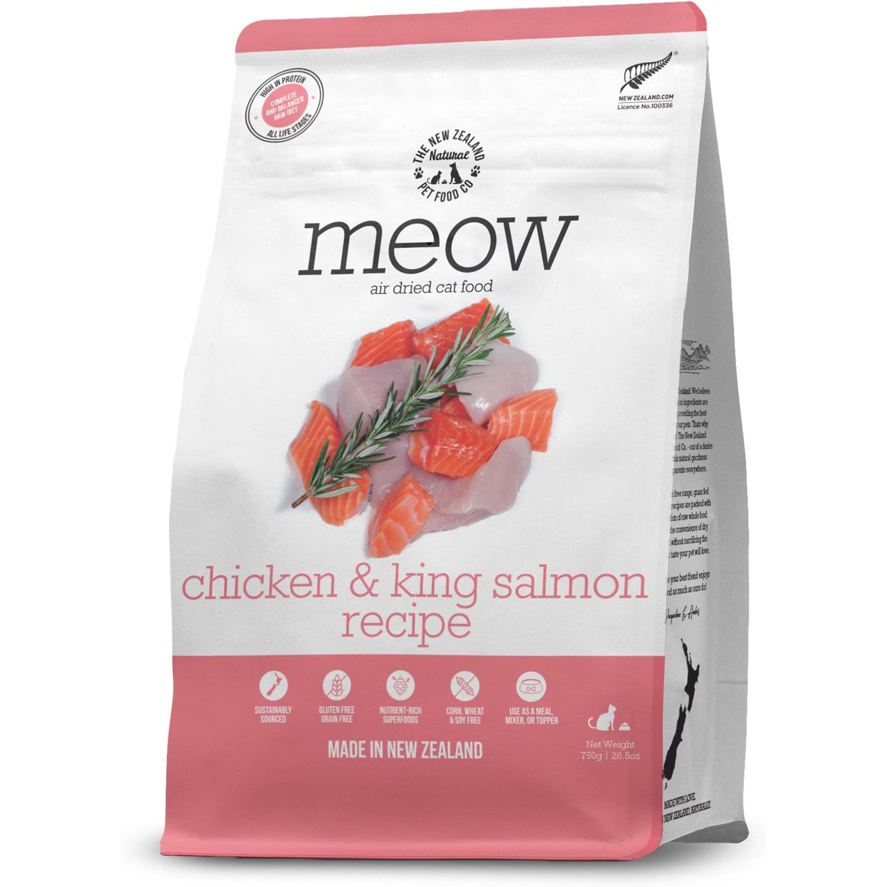 The New Zealand Natural Pet Food Co. The New Zealand Natural Pet Food Co. Meow Chicken & Salmon Air Dried Cat Food