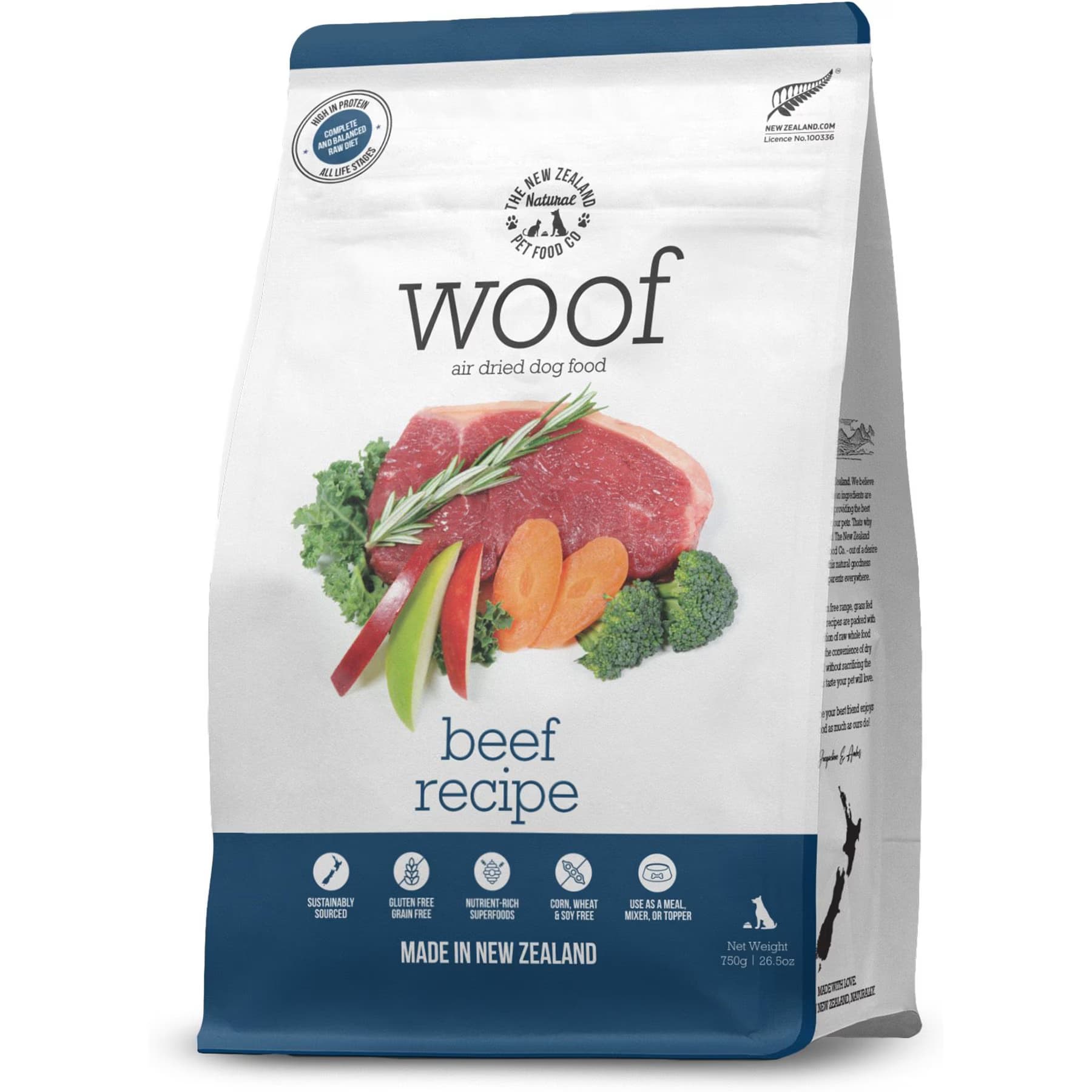 The New Zealand Natural Pet Food Co. The New Zealand Natural Pet Food Co. Woof Beef Air Dried Dog Food