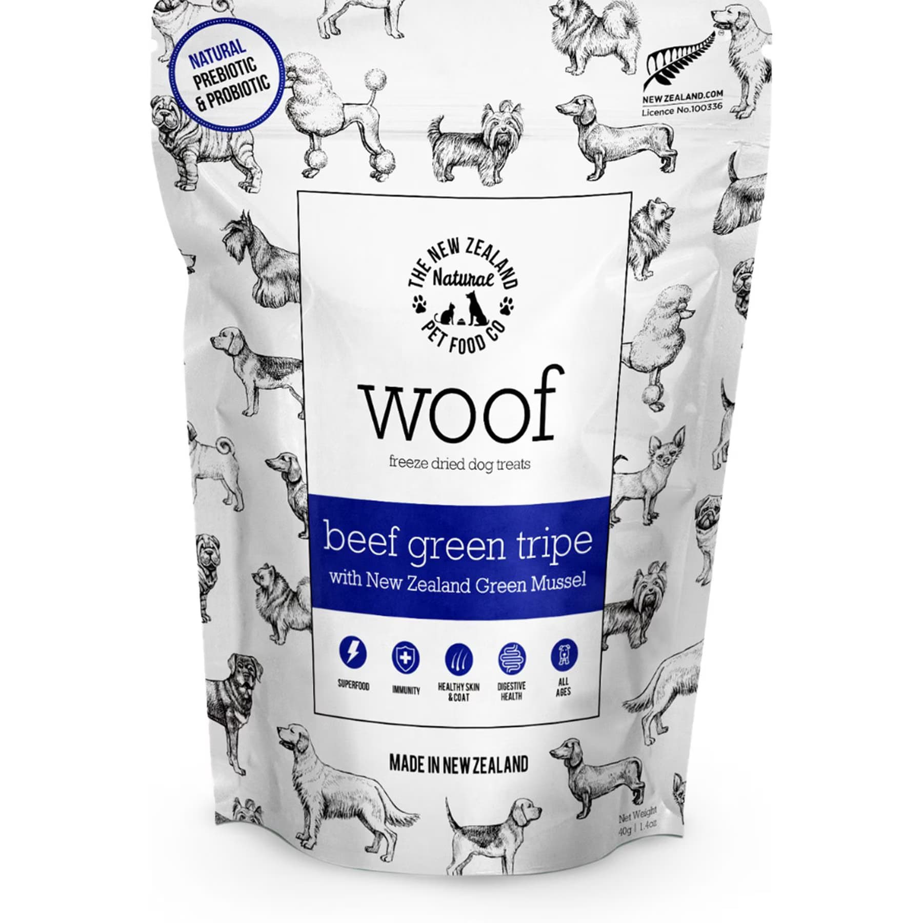 The New Zealand Natural Pet Food Co. The New Zealand Natural Pet Food Co. Woof Beef Green Tripe Grain-Free Freeze-Dried Dog Treats