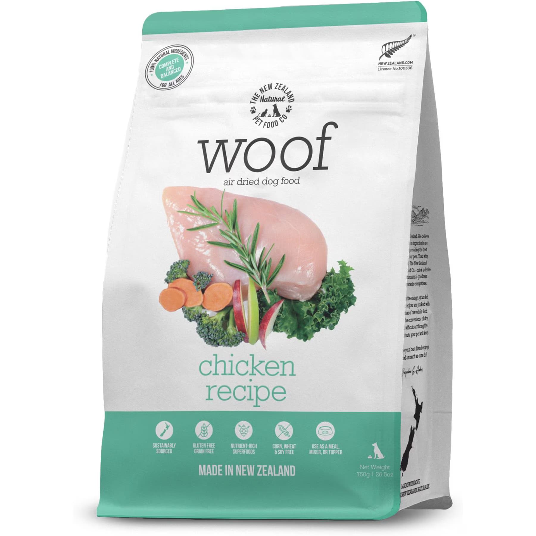 The New Zealand Natural Pet Food Co. The New Zealand Natural Pet Food Co. Woof Chicken Air Dried Dog Food