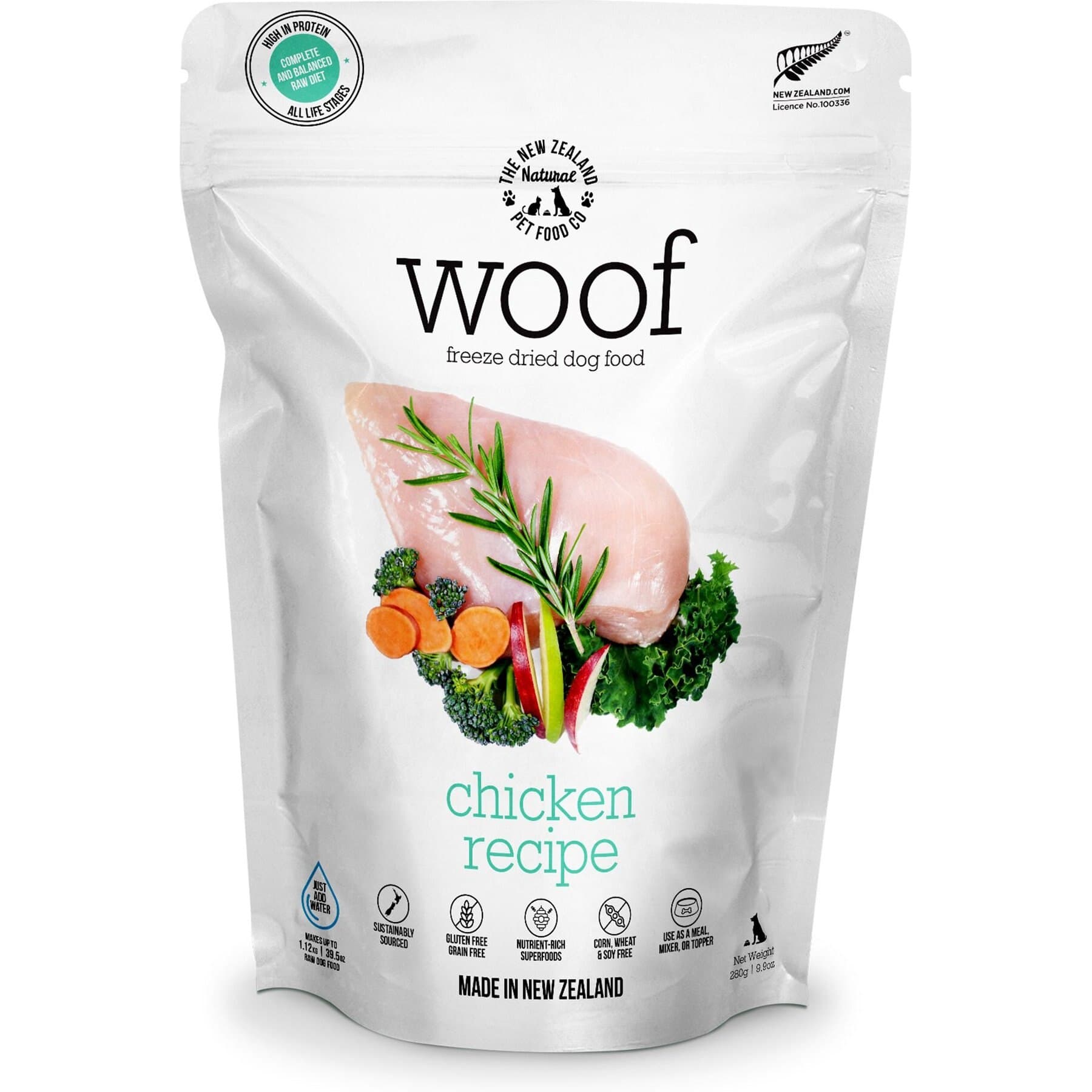 The New Zealand Natural Pet Food Co. Woof Chicken Grain-Free Freeze-Dried Raw Dog Food — view 2