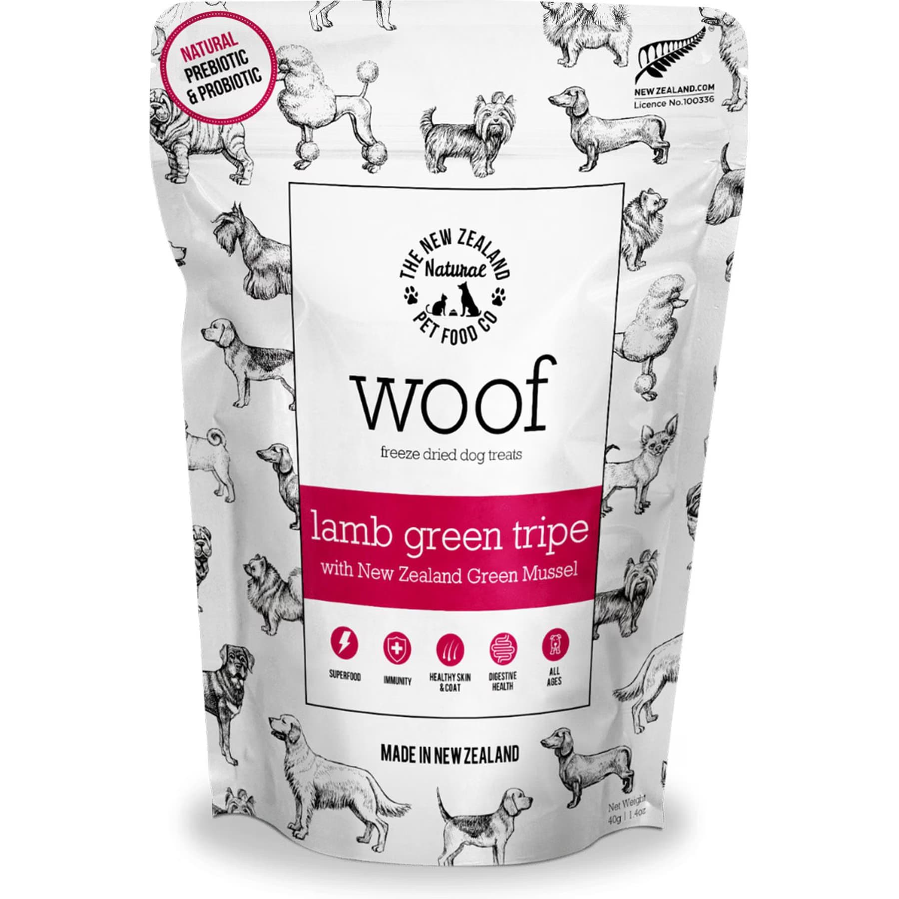The New Zealand Natural Pet Food Co. The New Zealand Natural Pet Food Co. Woof Lamb Green Tripe Freeze-Dried Dog Treats