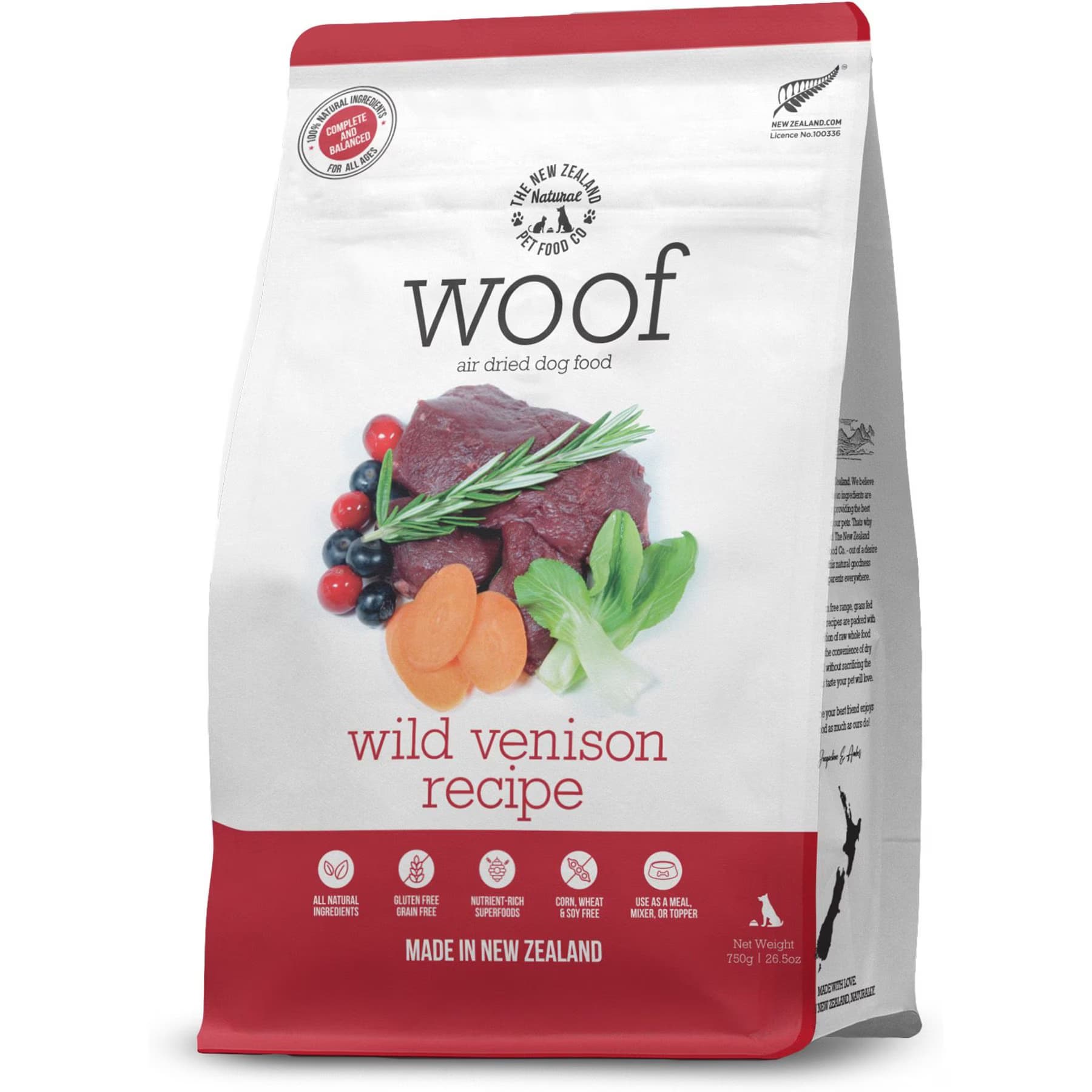 The New Zealand Natural Pet Food Co. The New Zealand Natural Pet Food Co. Woof Venison Air Dried Dog Food