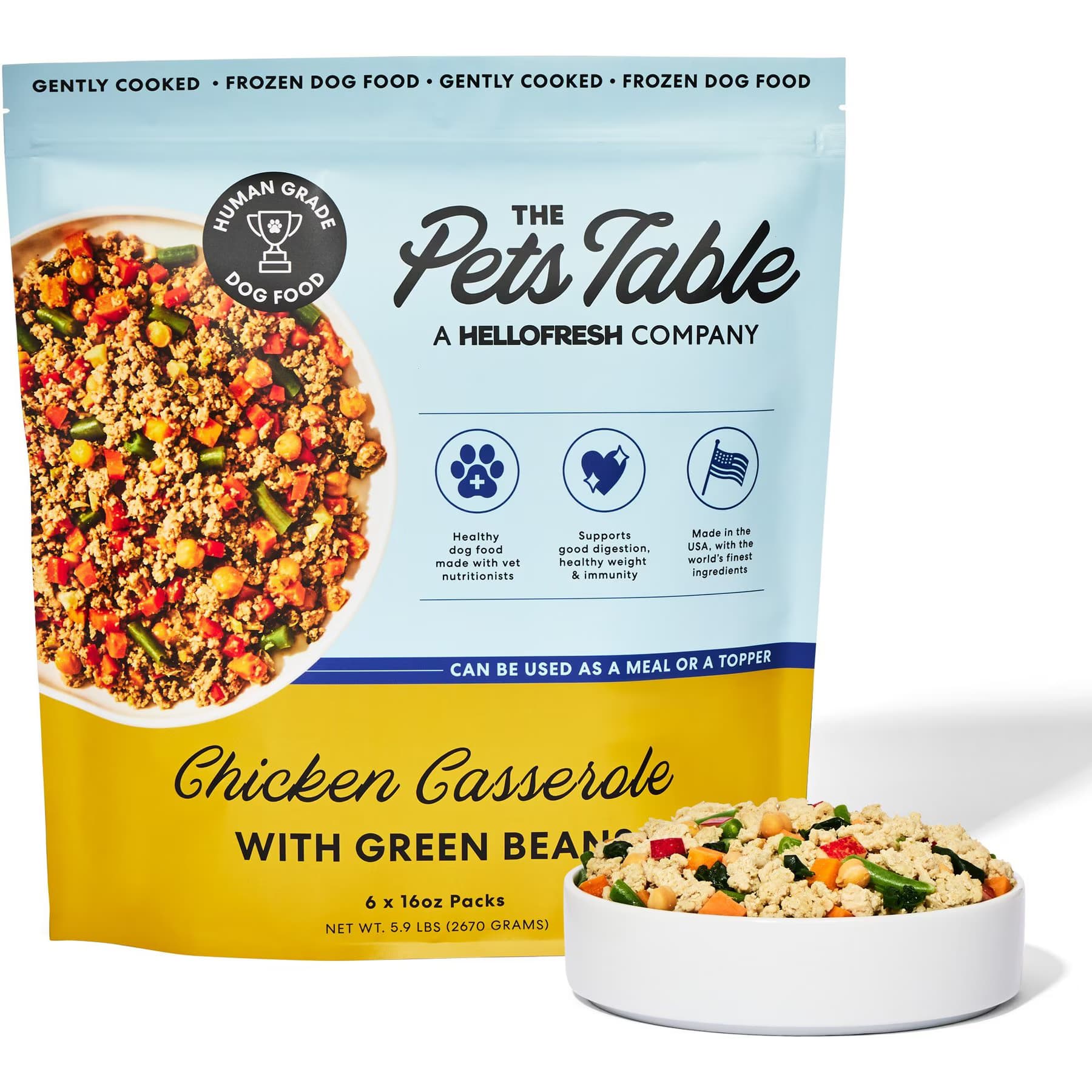 The Pets Table The Pets Table Freshly-Made Frozen Human-Grade Chicken Casserole Dog Food, 32 to