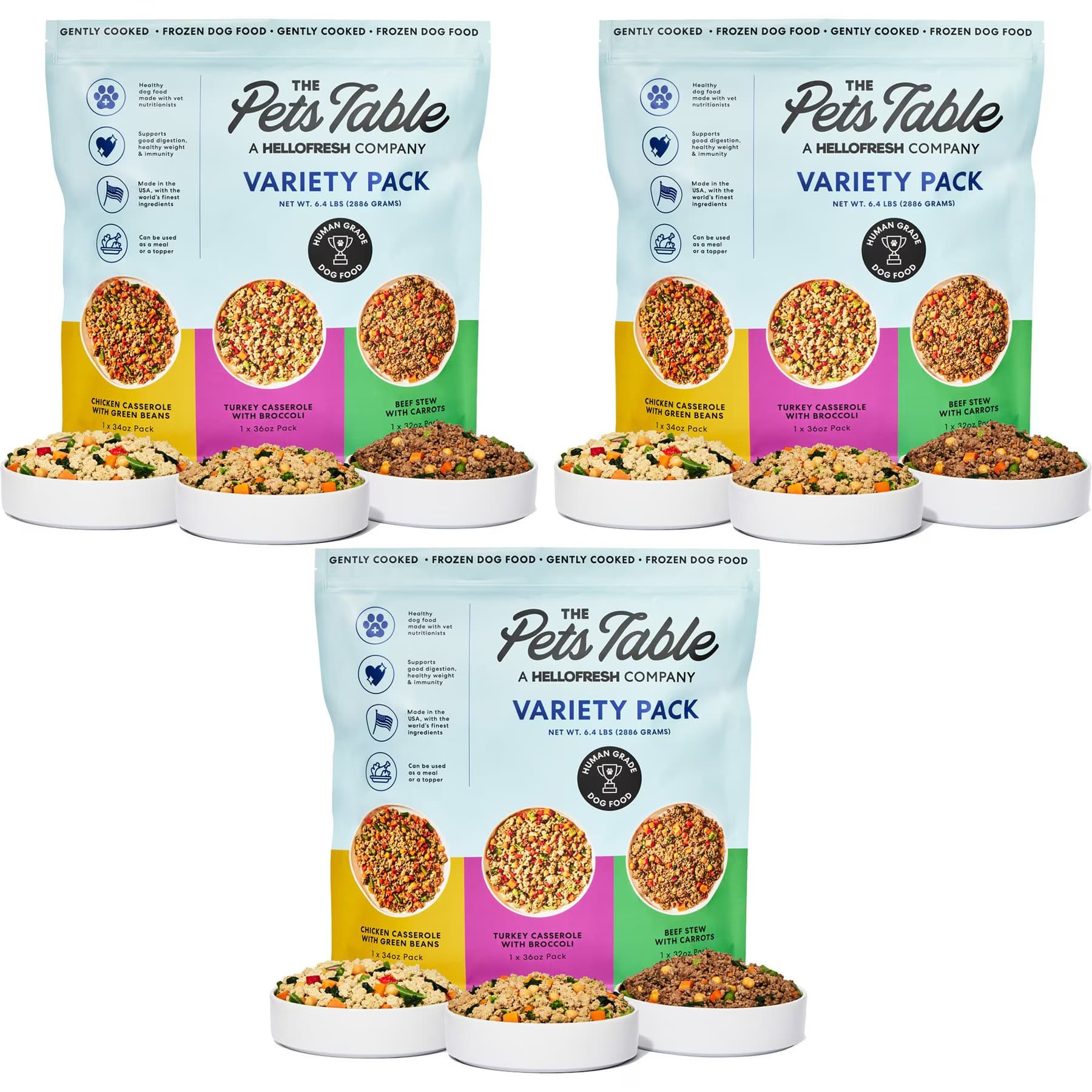 The Pets Table Freshly-Made Frozen Human-Grade Variety Pack Dog Food, 32 to — view 2
