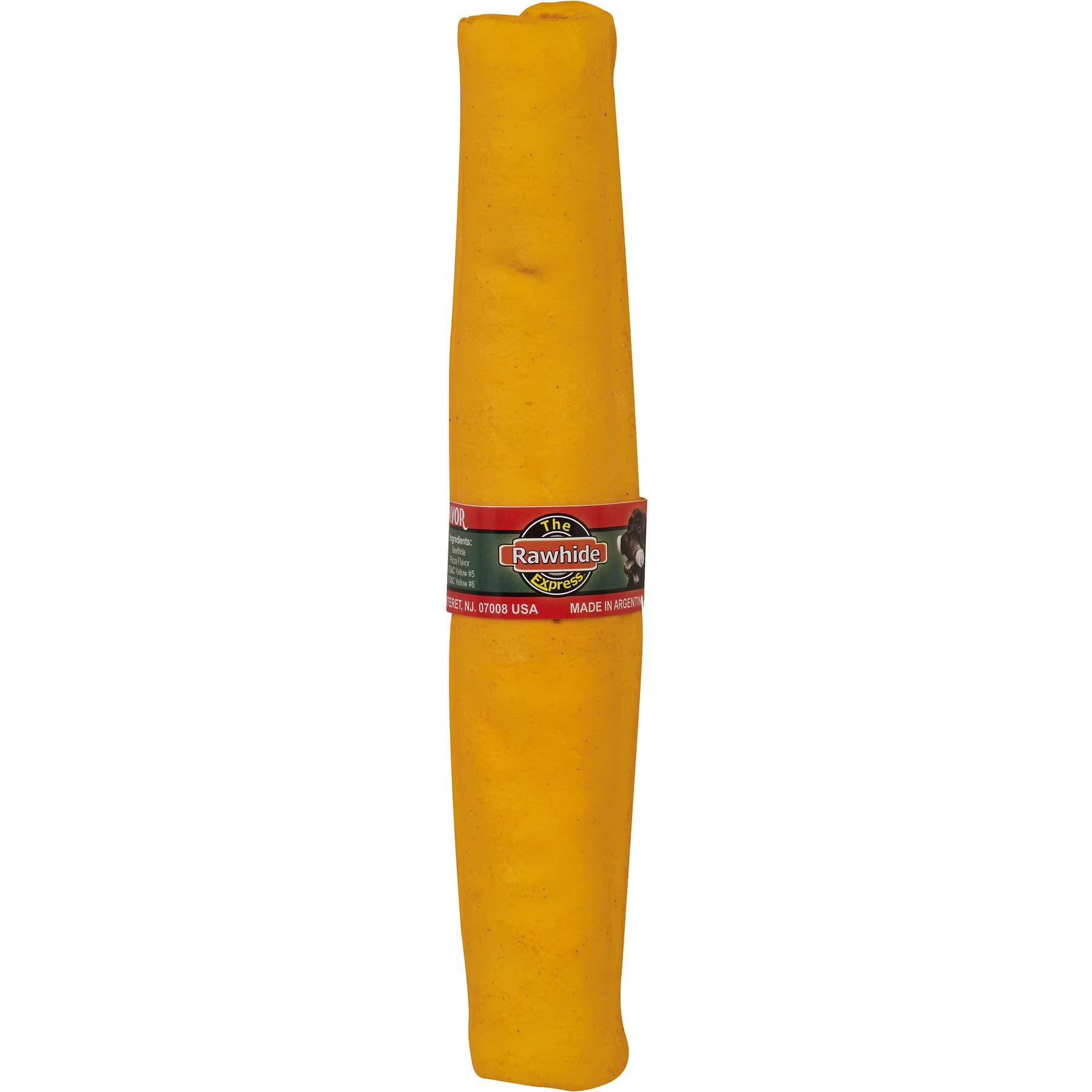 The Rawhide Express The Rawhide Express Pizza Flavor Retriever Roll Dog Treat, 9-10-in