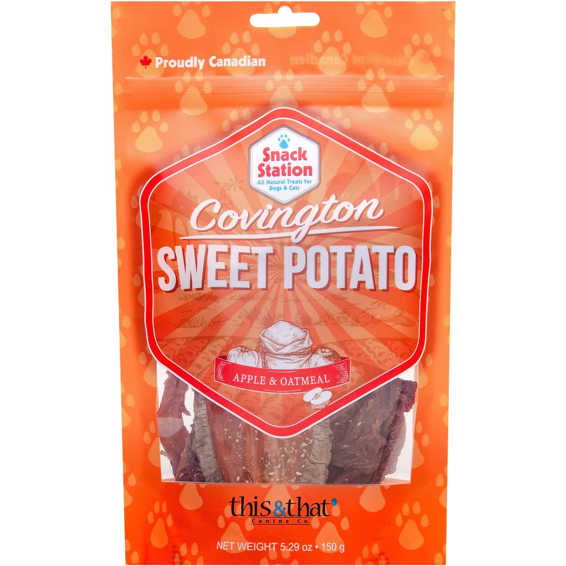 this and that Canine Company this and that Canine Company Snack Station Premium Covington Sweet Potato Apple & Oatmeal Dehydrated Dog Treats