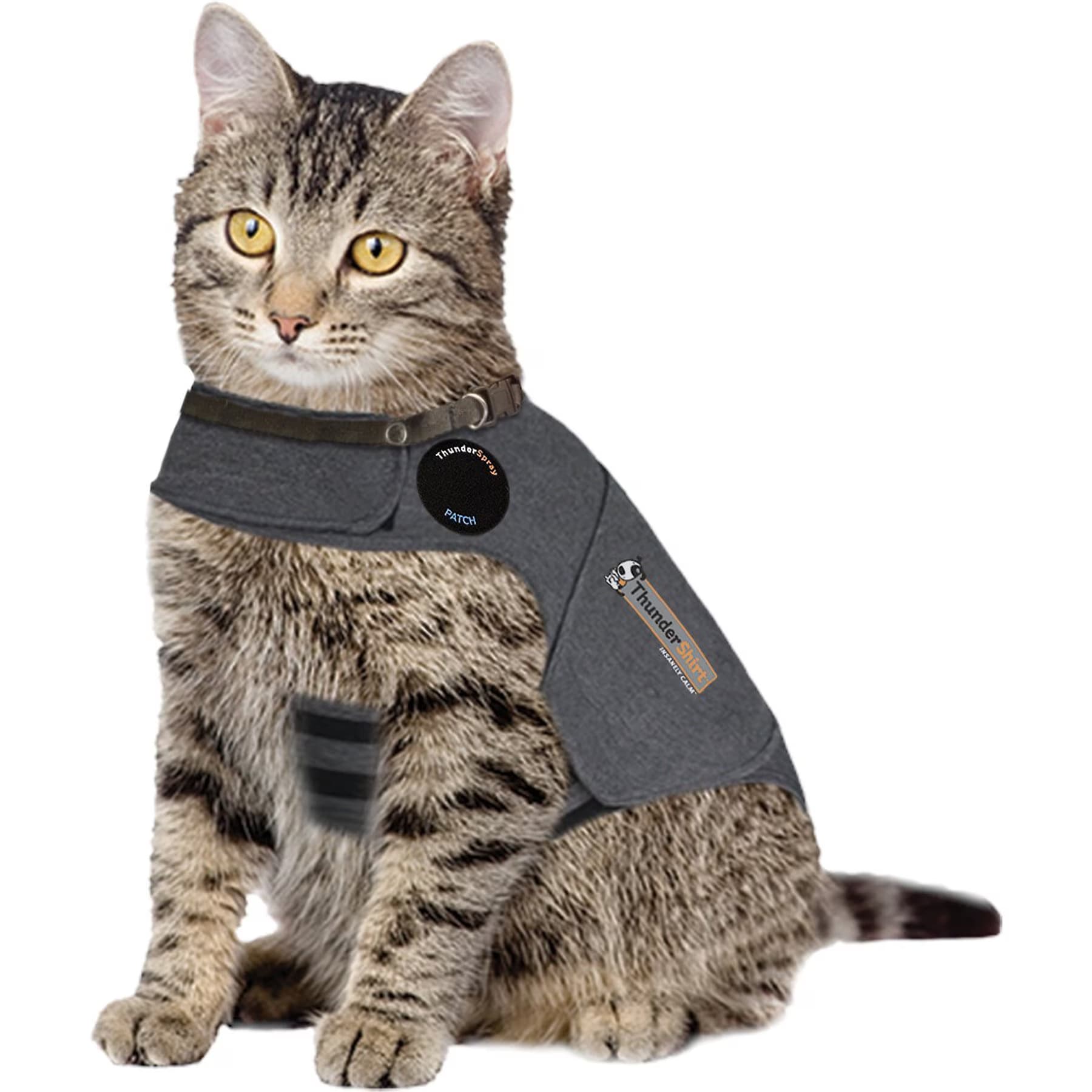 ThunderShirt Anxiety Vest for Cats, Heather Grey, Medium — view 3