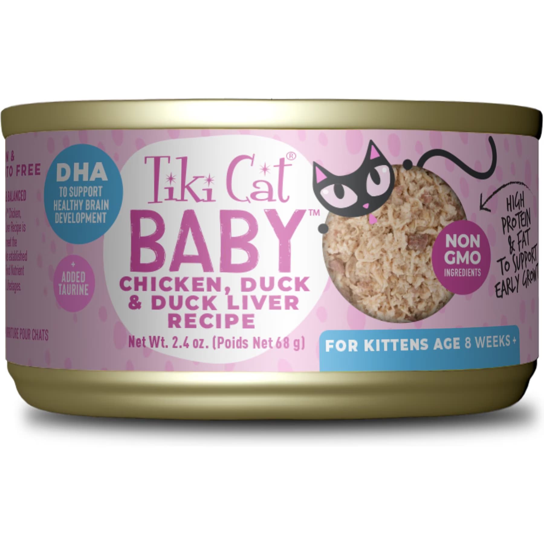 Tiki Cat Tiki Cat Baby Chicken, Duck & Duck Liver Recipe Grain-Free Chicken, Duck, & Duck Liver Shreds Wet Kitten Food