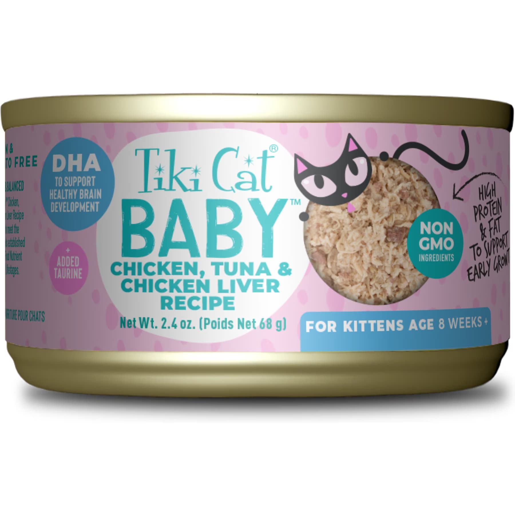 Tiki Cat Tiki Cat Baby Chicken, Tuna & Chicken Liver Recipe Grain-Free Chicken, Tuna, & Chicken Liver Shreds Wet Kitten Food
