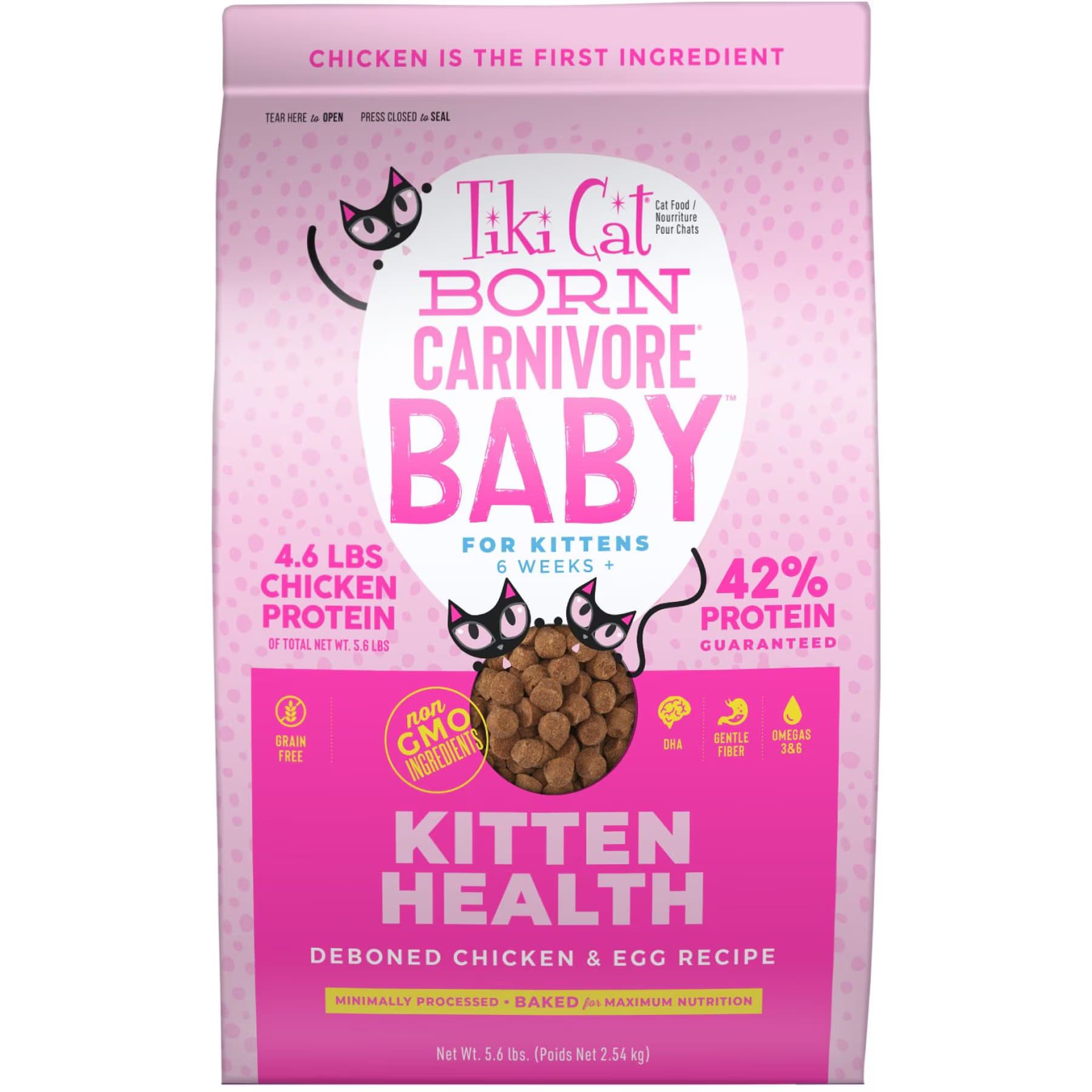 Tiki Cat Born Carnivore Baby Chicken & Egg Recipe Grain-Free Kitten Dry Cat Food — view 2